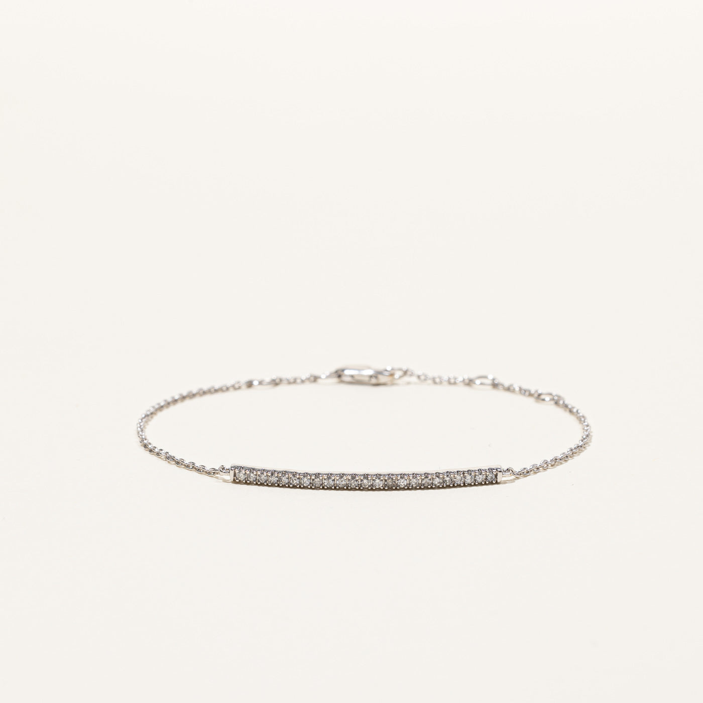 Diamond Bar Chain Bracelet | 0.23ctw | 7"|