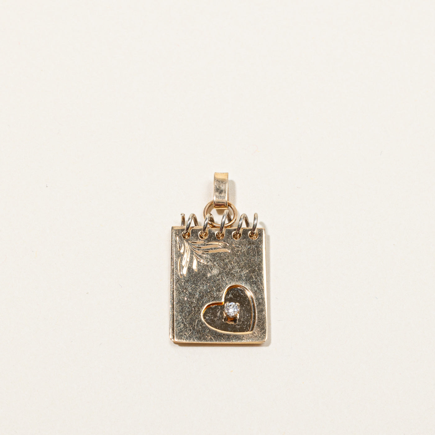 Gold Letter Pad Diamond Pendant | 0.03ct |