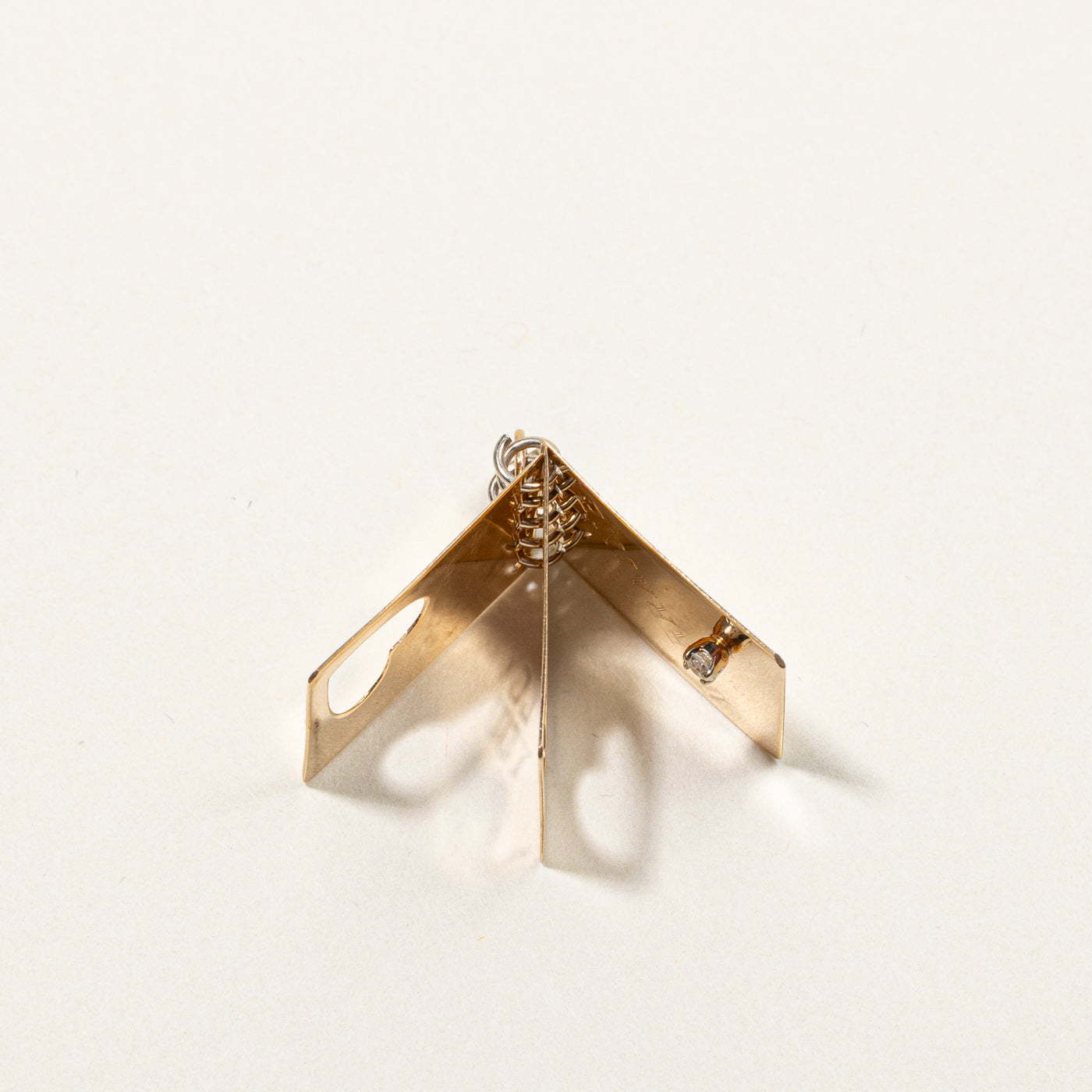 Gold Letter Pad Diamond Pendant | 0.03ct |