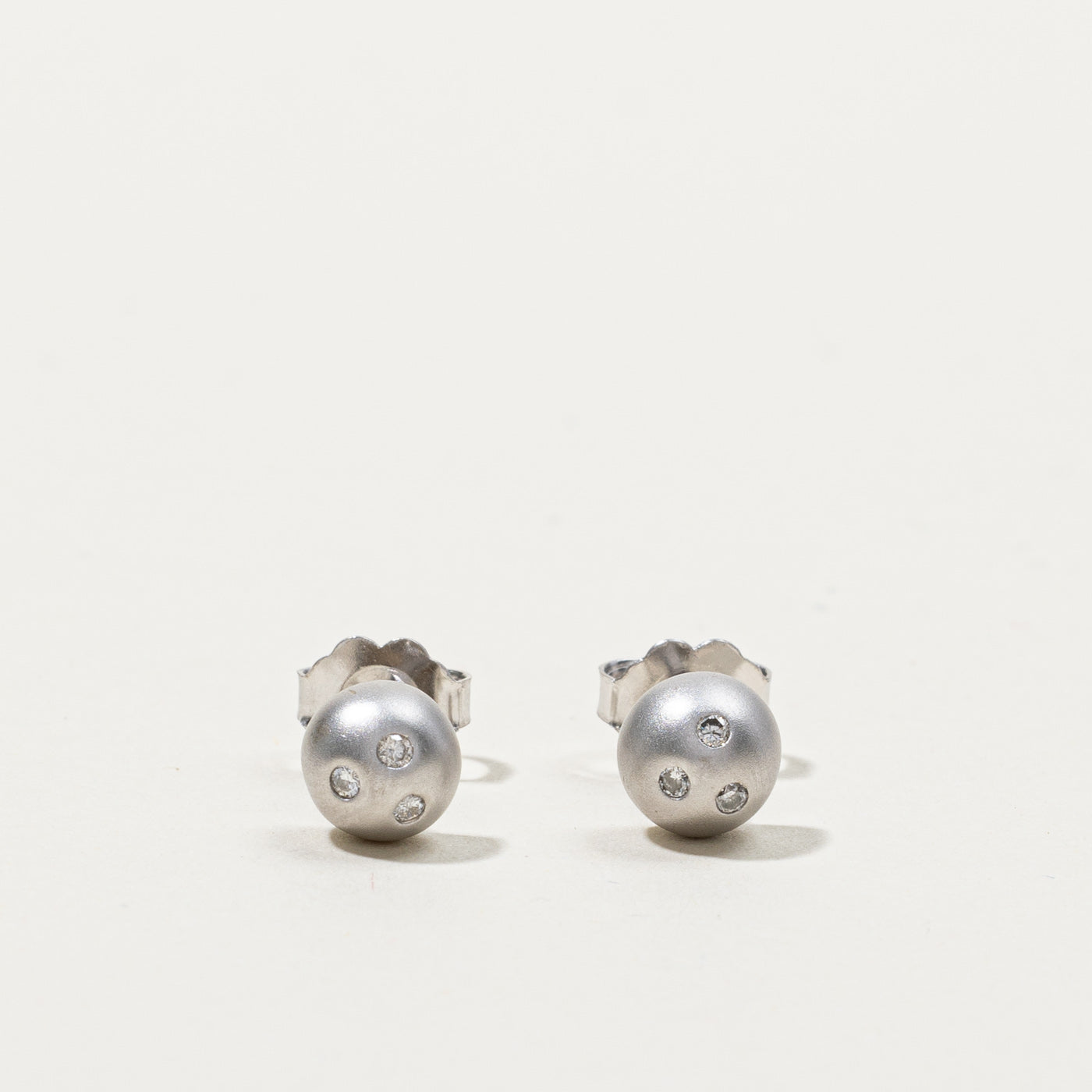 Flush Set Diamond Stud Earrings | 0.04ctw |