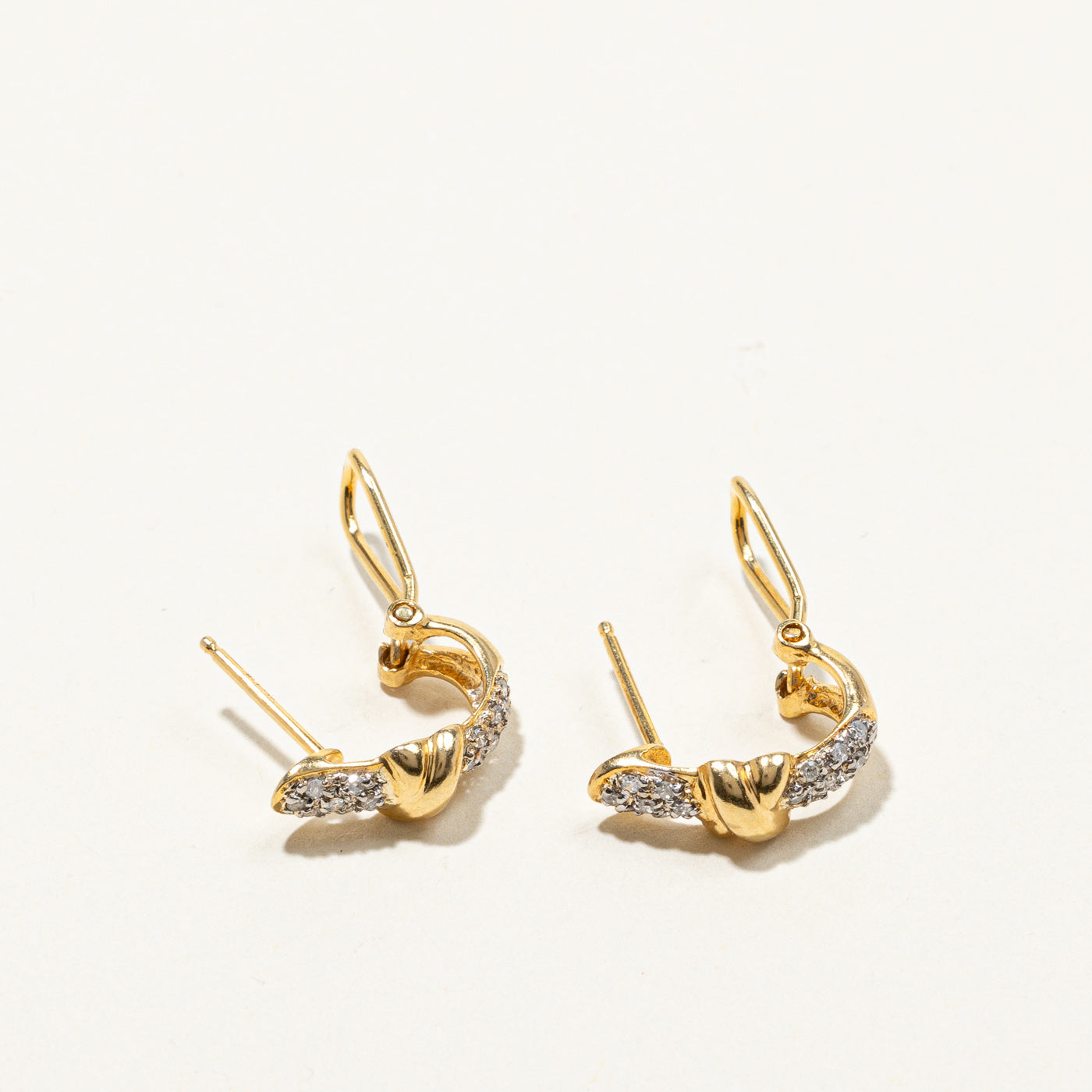 Cluster Diamond Huggie Earrings | 0.26ctw |