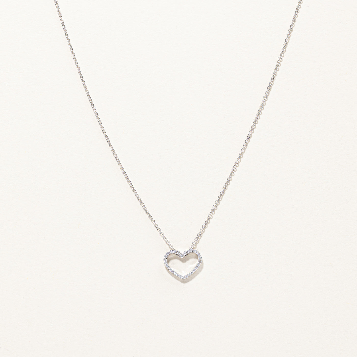 Diamond Heart Pendant Necklace | 0.16ctw | 18"|