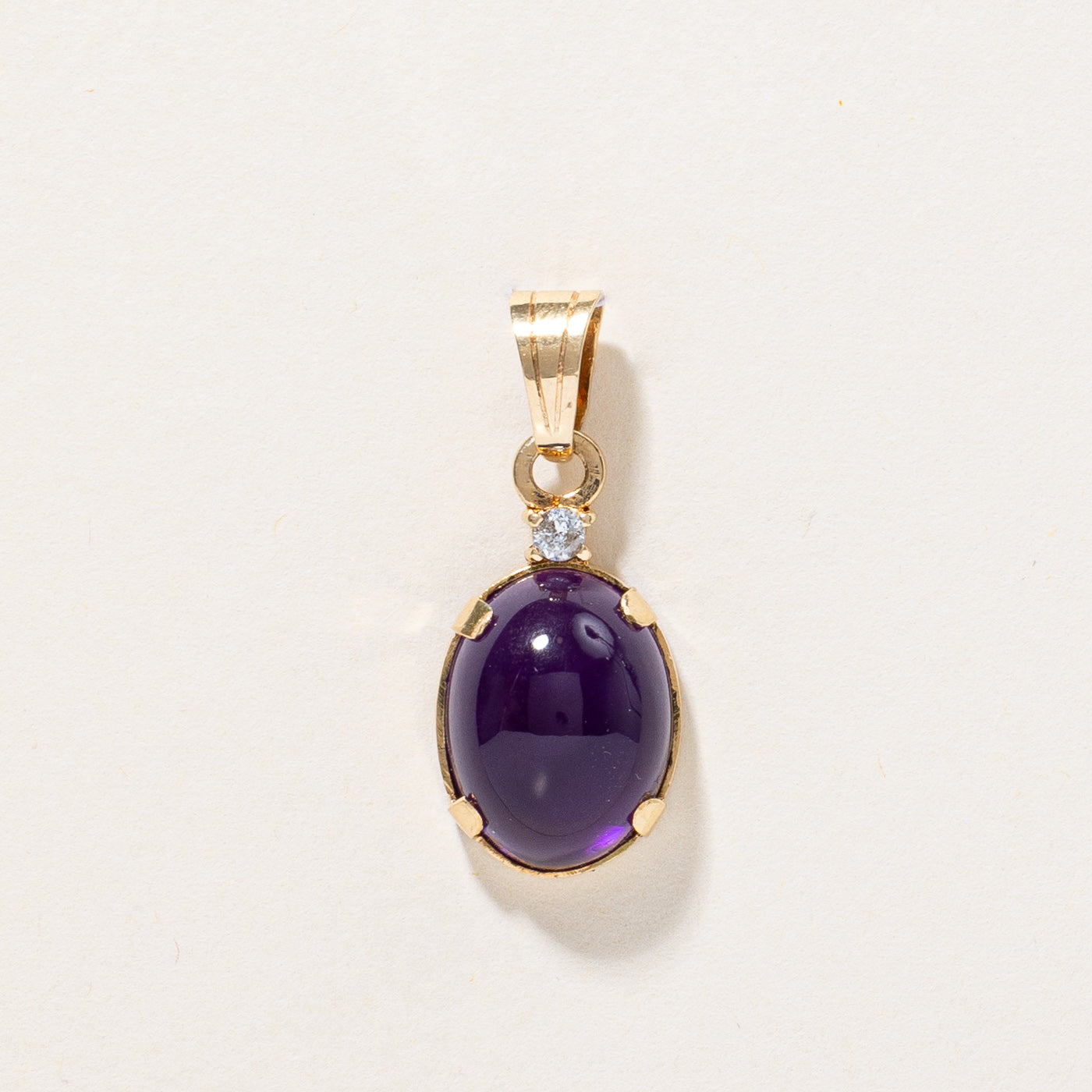 Amethyst & Diamond Pendant | 8.50ct, 0.09ct |
