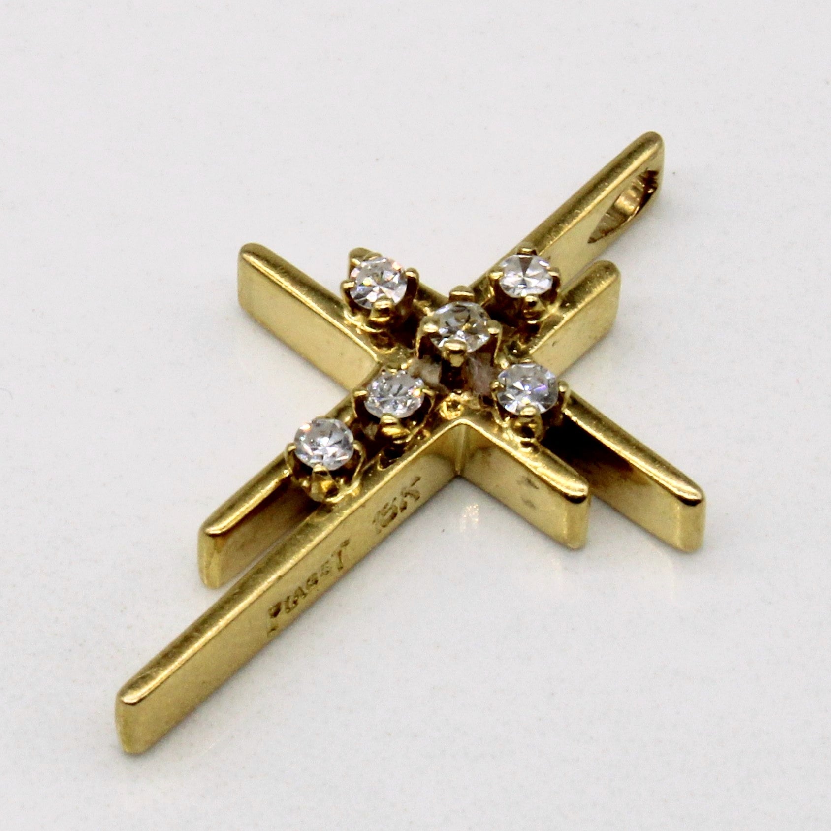'Piaget' Diamond Cross Pendant | 0.16ctw | - 100 Ways