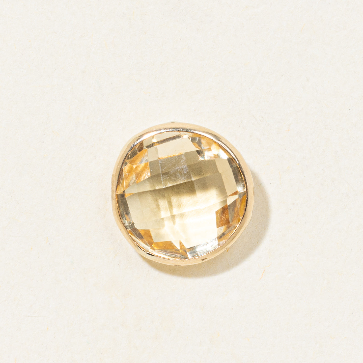 Checkerboard Cut Citrine Pendant