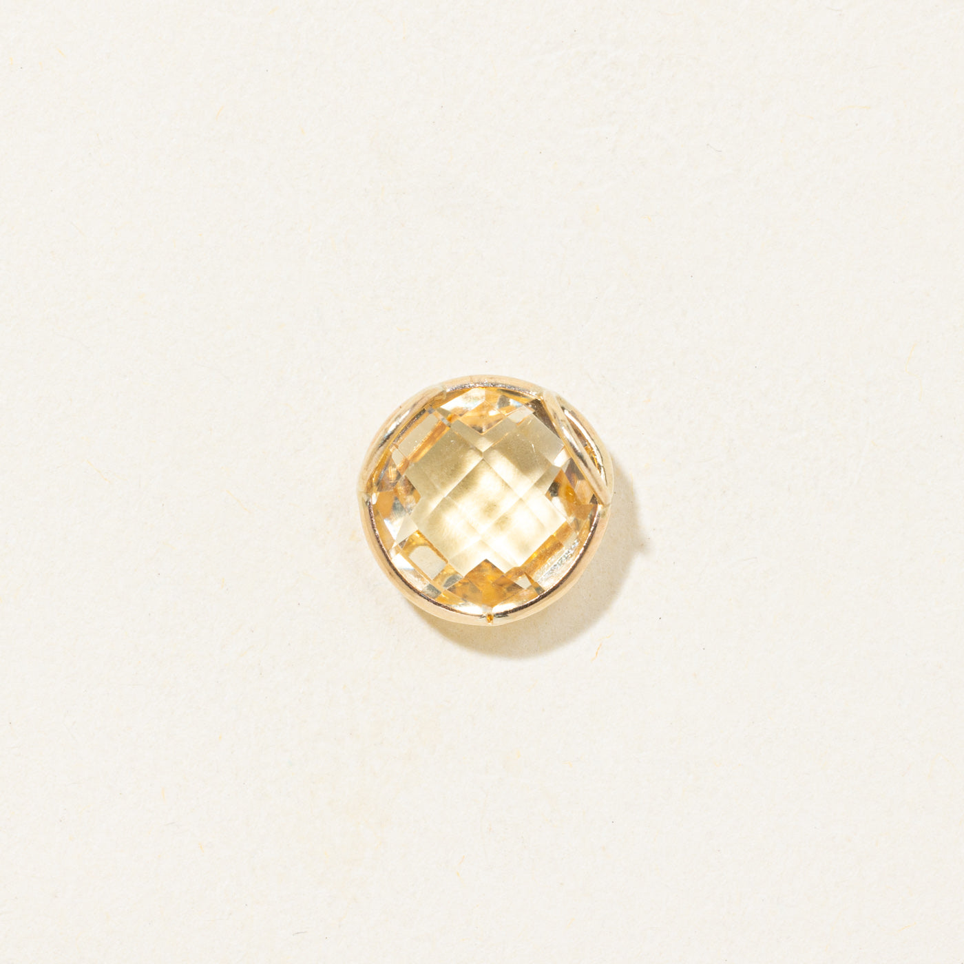 Checkerboard Cut Citrine Pendant
