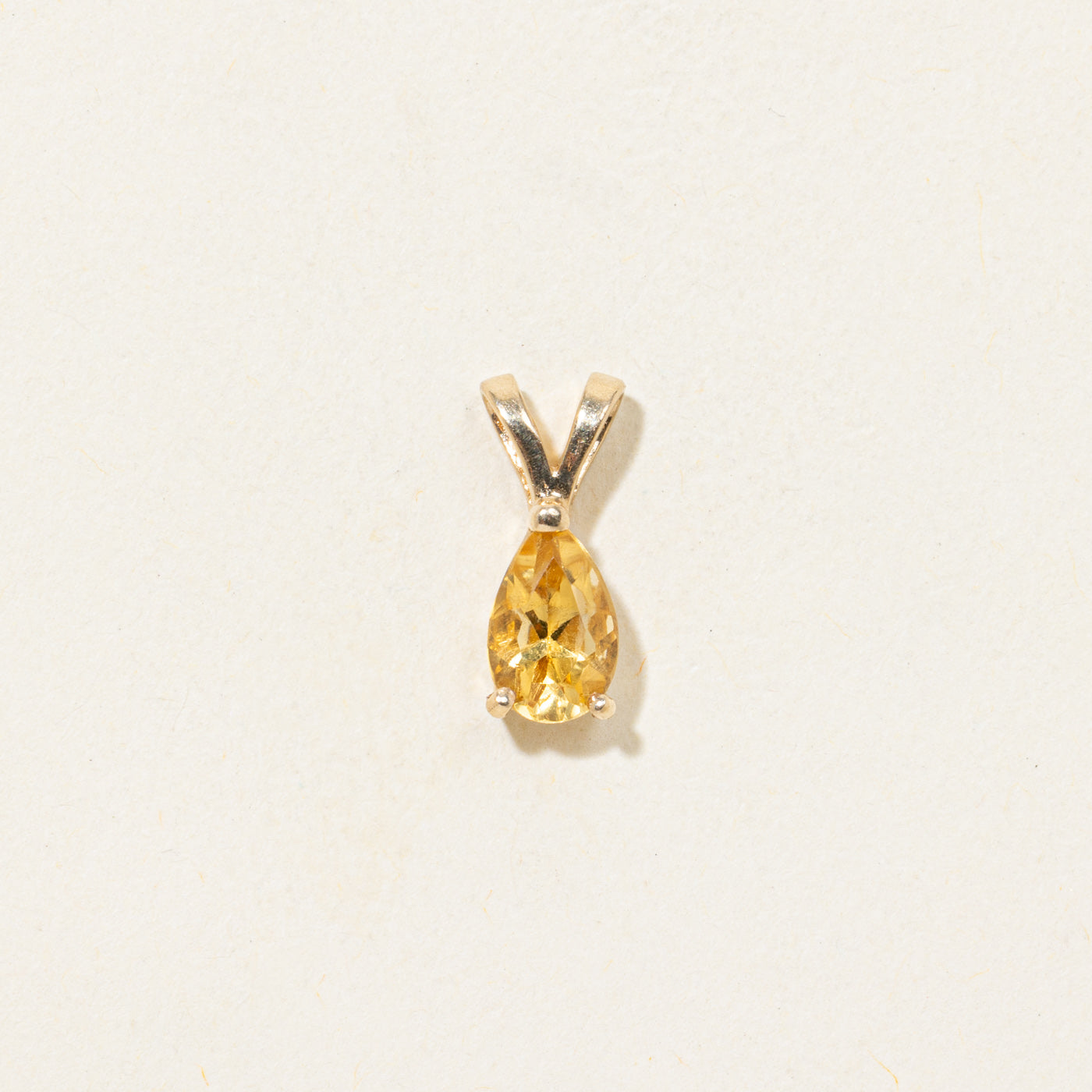Pendentif en citrine taille poire