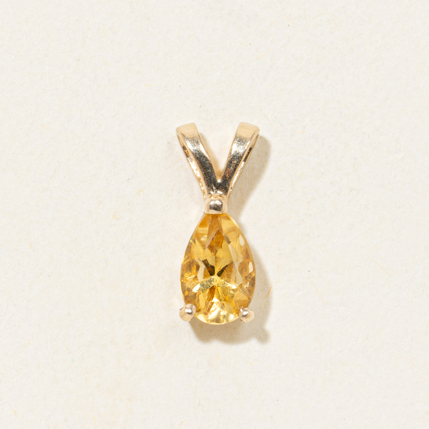 Pendentif en citrine taille poire