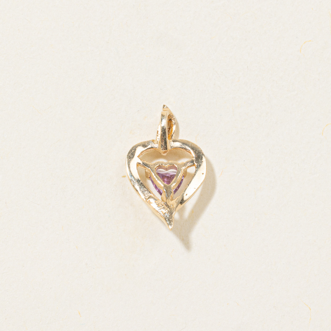 Amethyst Heart Pendant