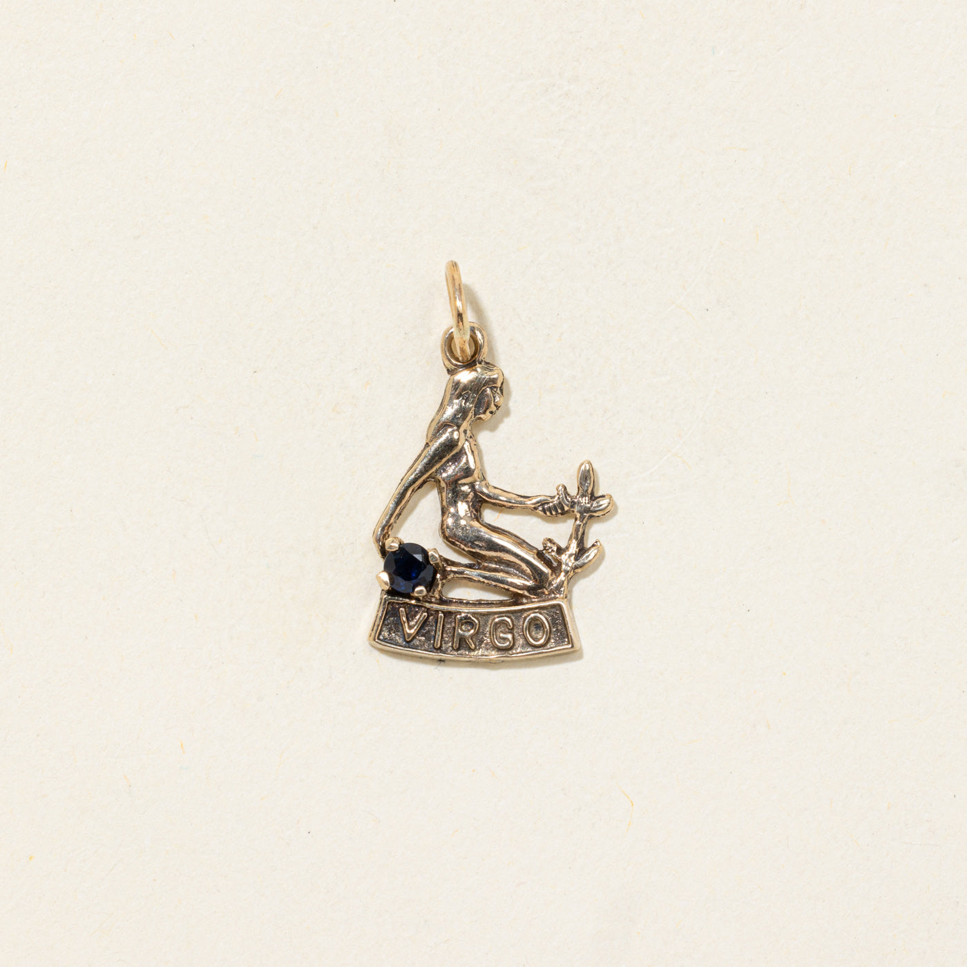 Sapphire Virgo Zodiac Charm