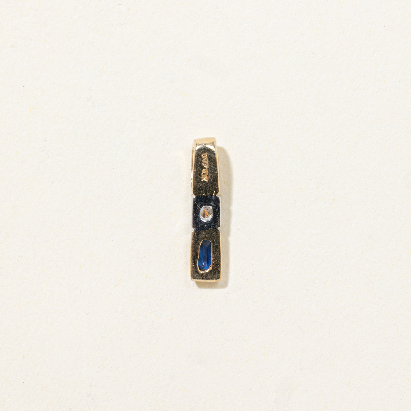 Pendentif colonne en saphir et diamants