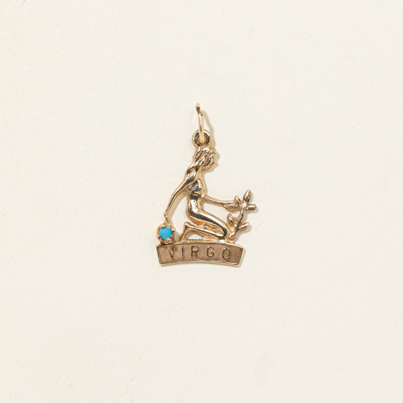 Turquoise Virgo Zodiac Charm