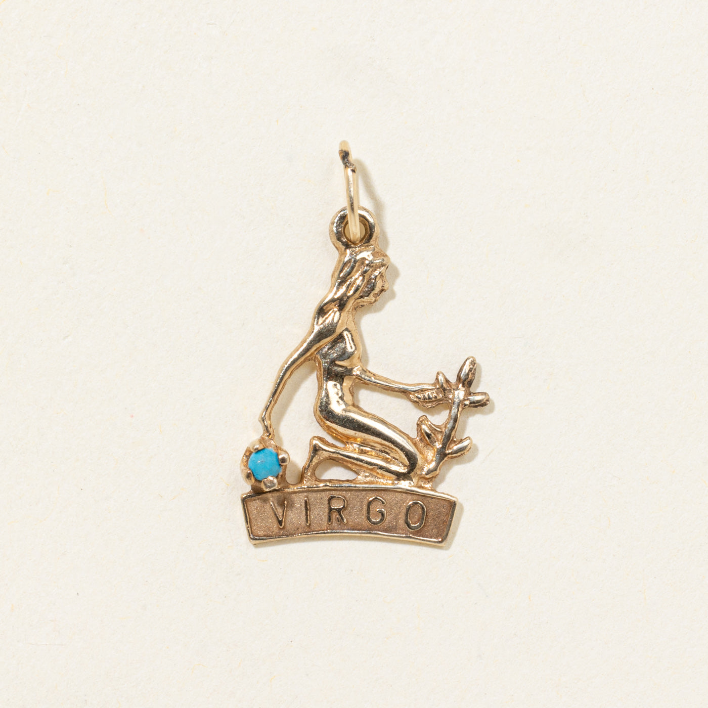 Breloque turquoise Vierge