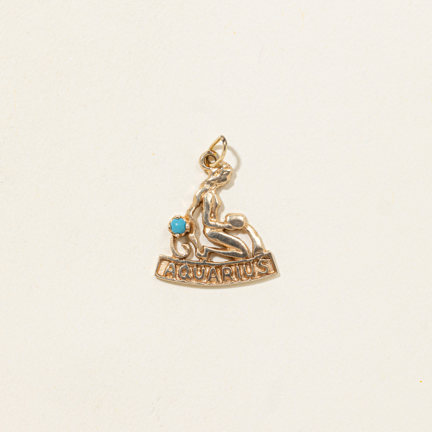 Turquoise Aquarius Zodiac Charm