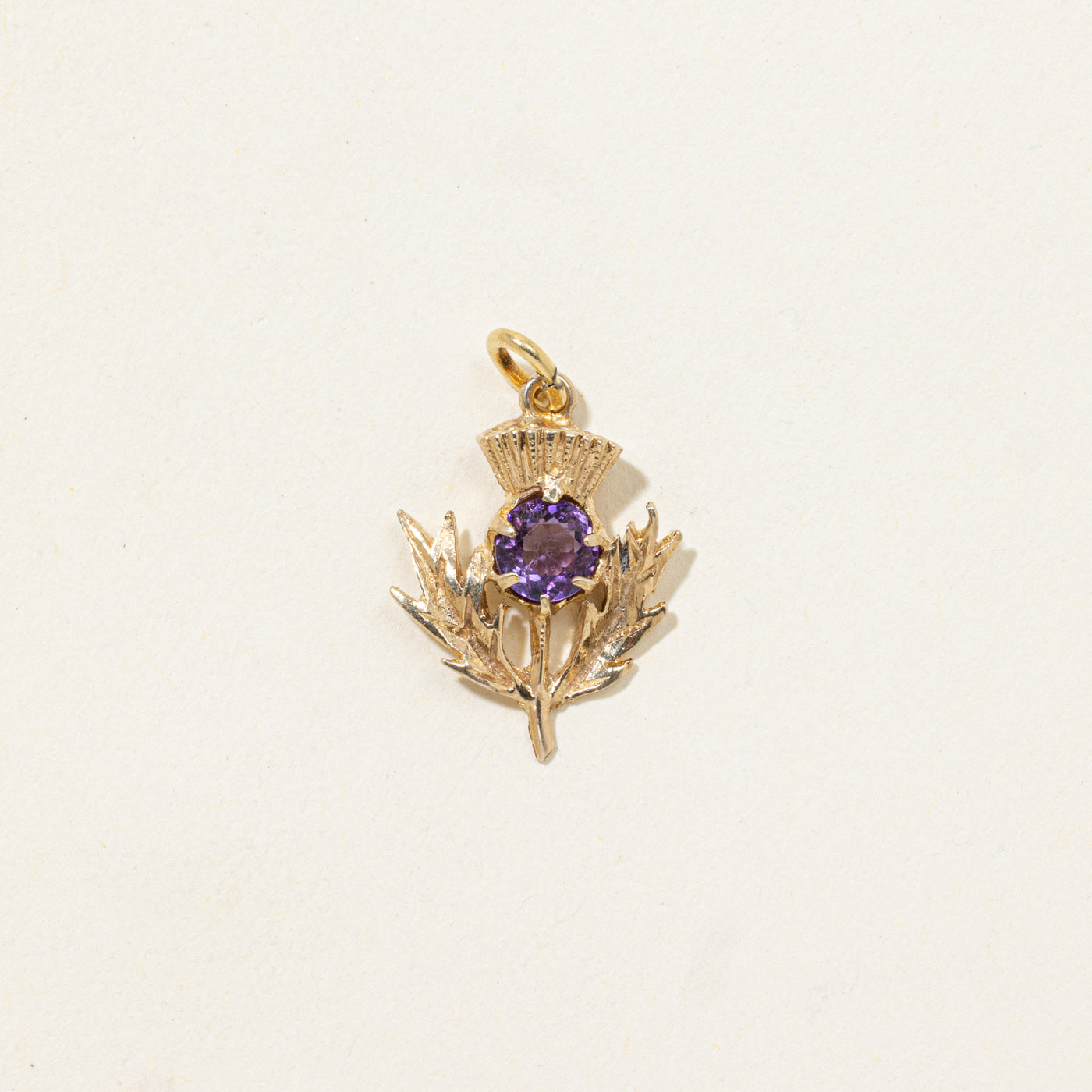 1989 Birmingham Amethyst Leaf Charm
