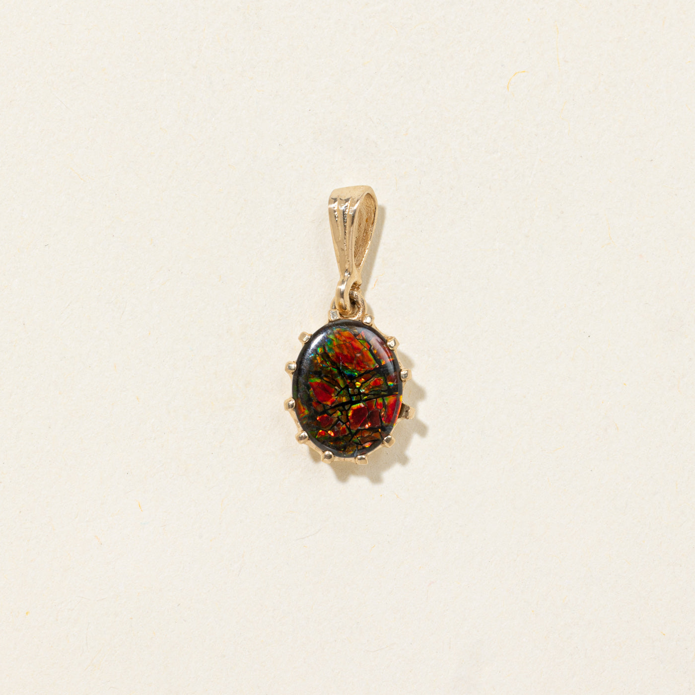 Oval Cabochon Ammolite Pendant