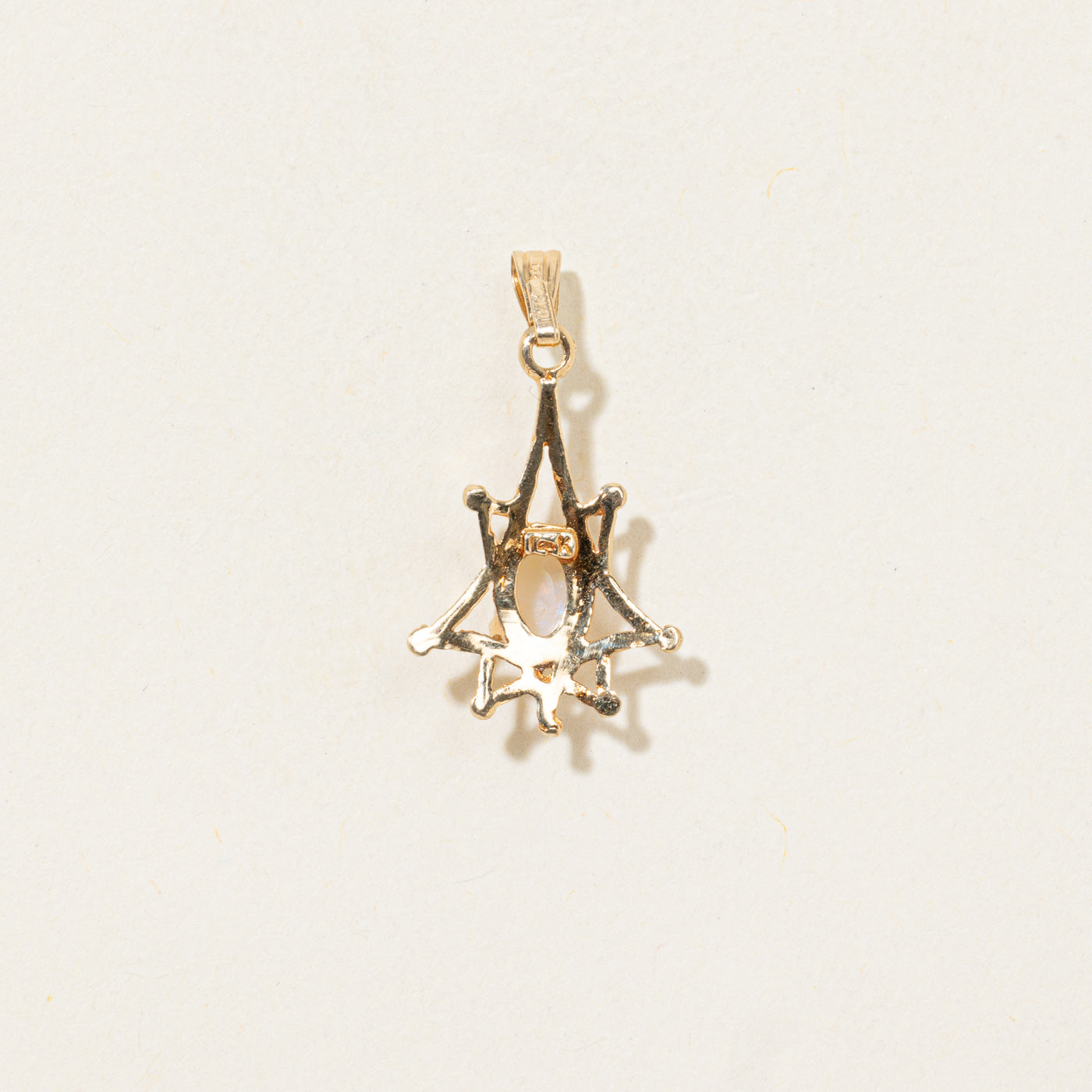 Oval Cut Opal Star Pendant