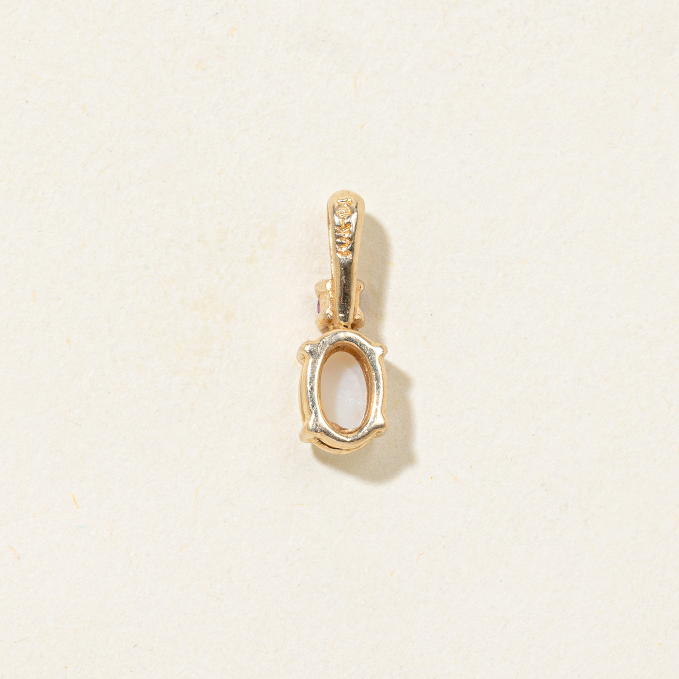 Pendentif en opale et rubis