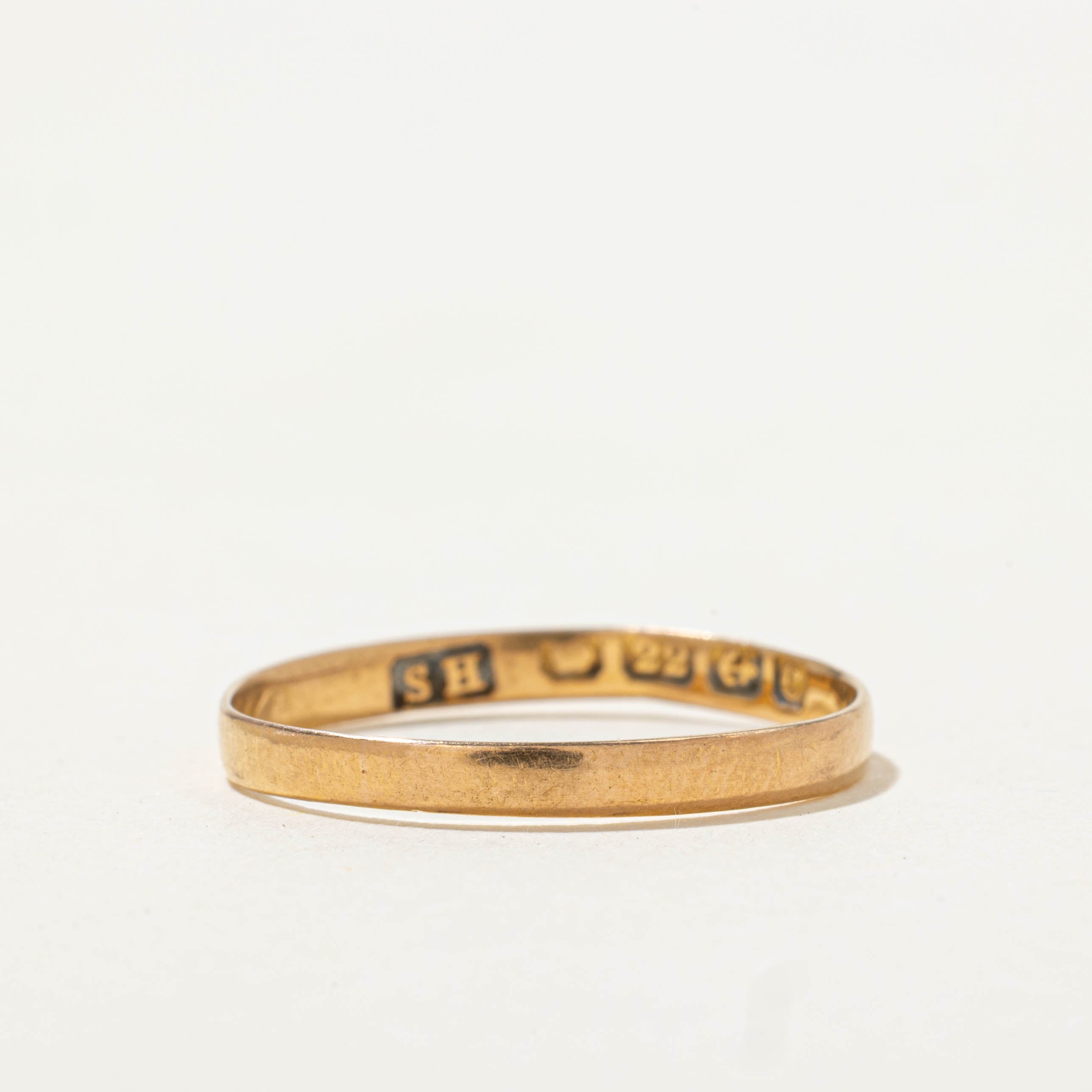 1902 Birmingham 22k Yellow Gold Band | 2.15mm | SZ 6.5