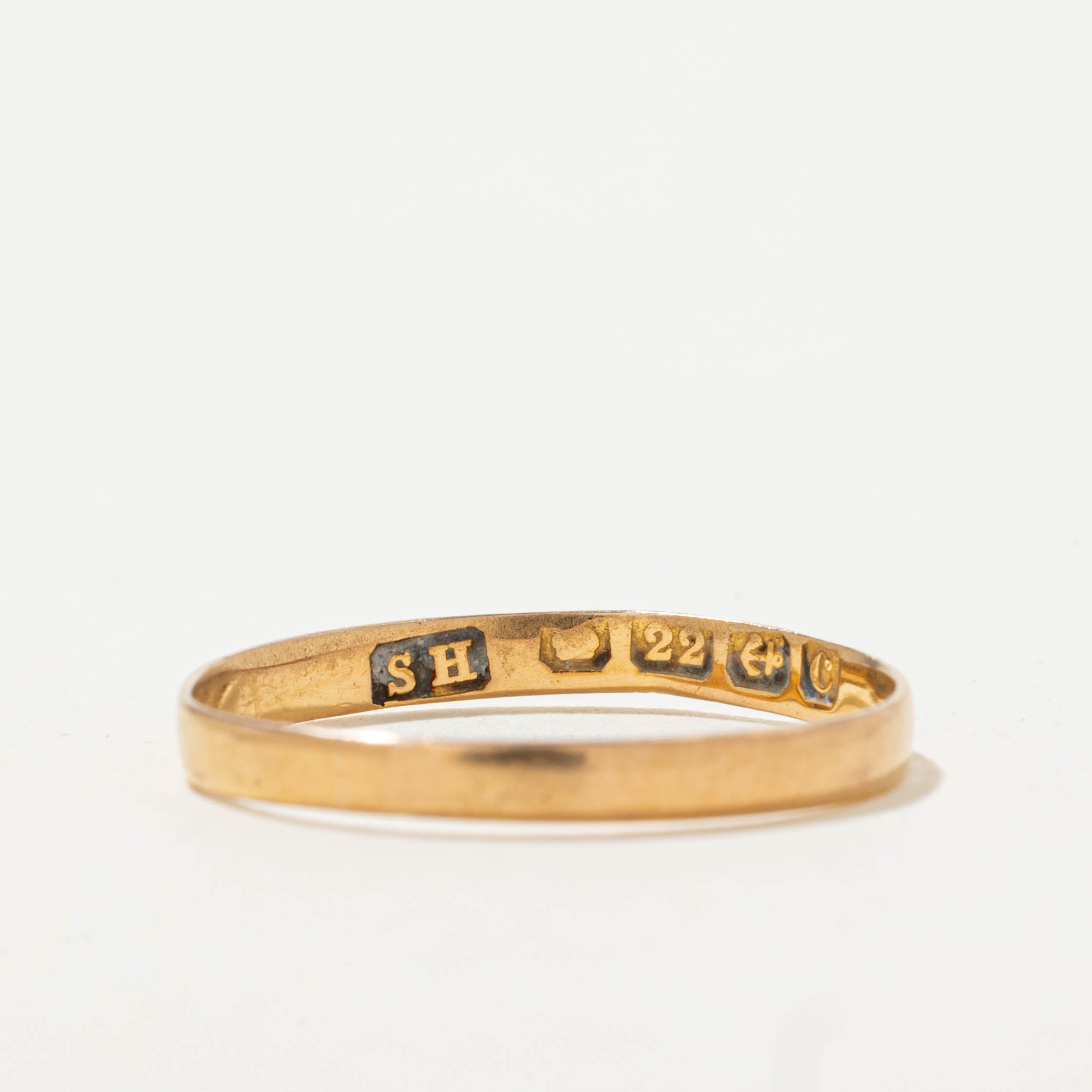 1902 Birmingham 22k Yellow Gold Band | 2.15mm | SZ 6.5