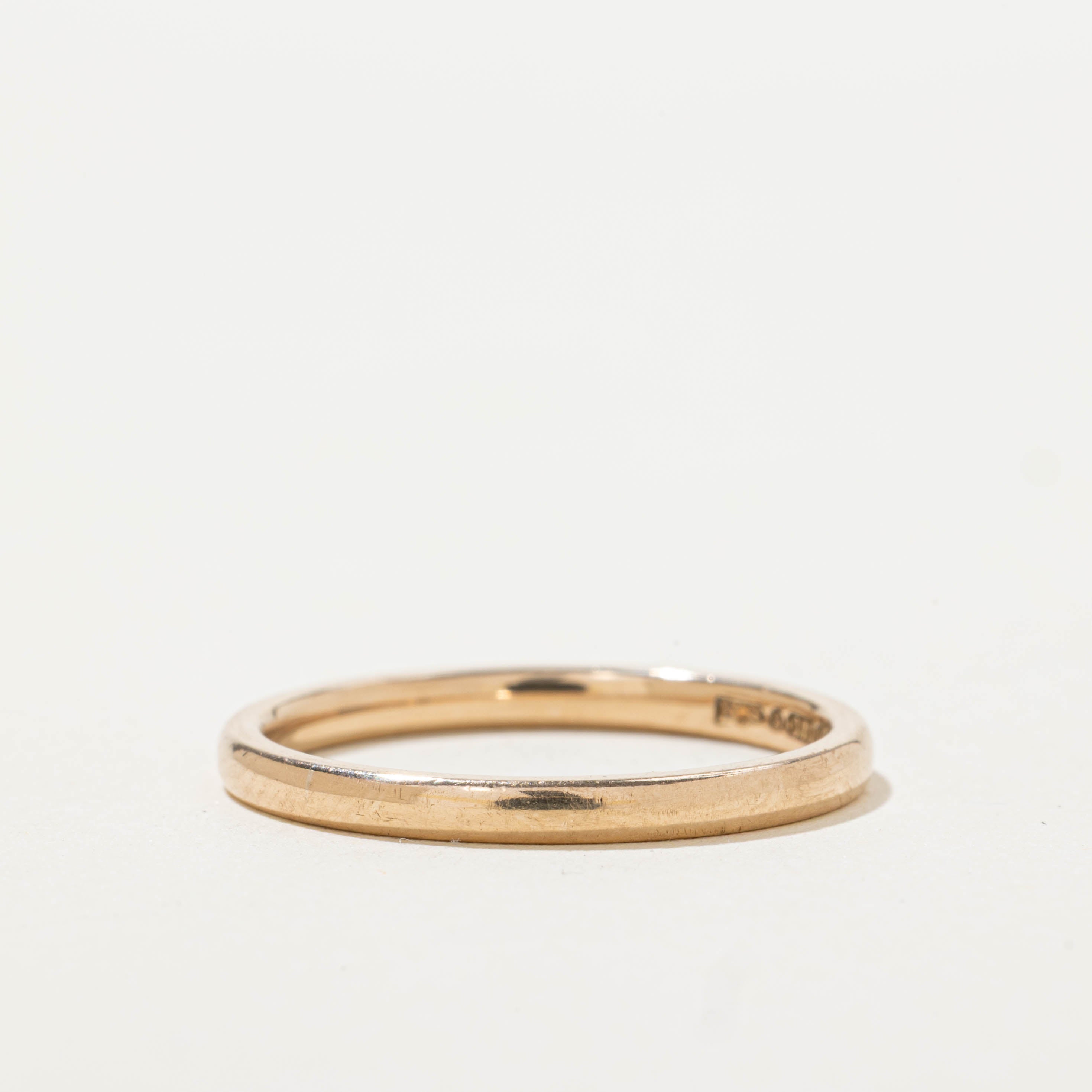 1950 Birmingham UK Wartime Utility Wedding Band | 2.00mm | SZ 7.25