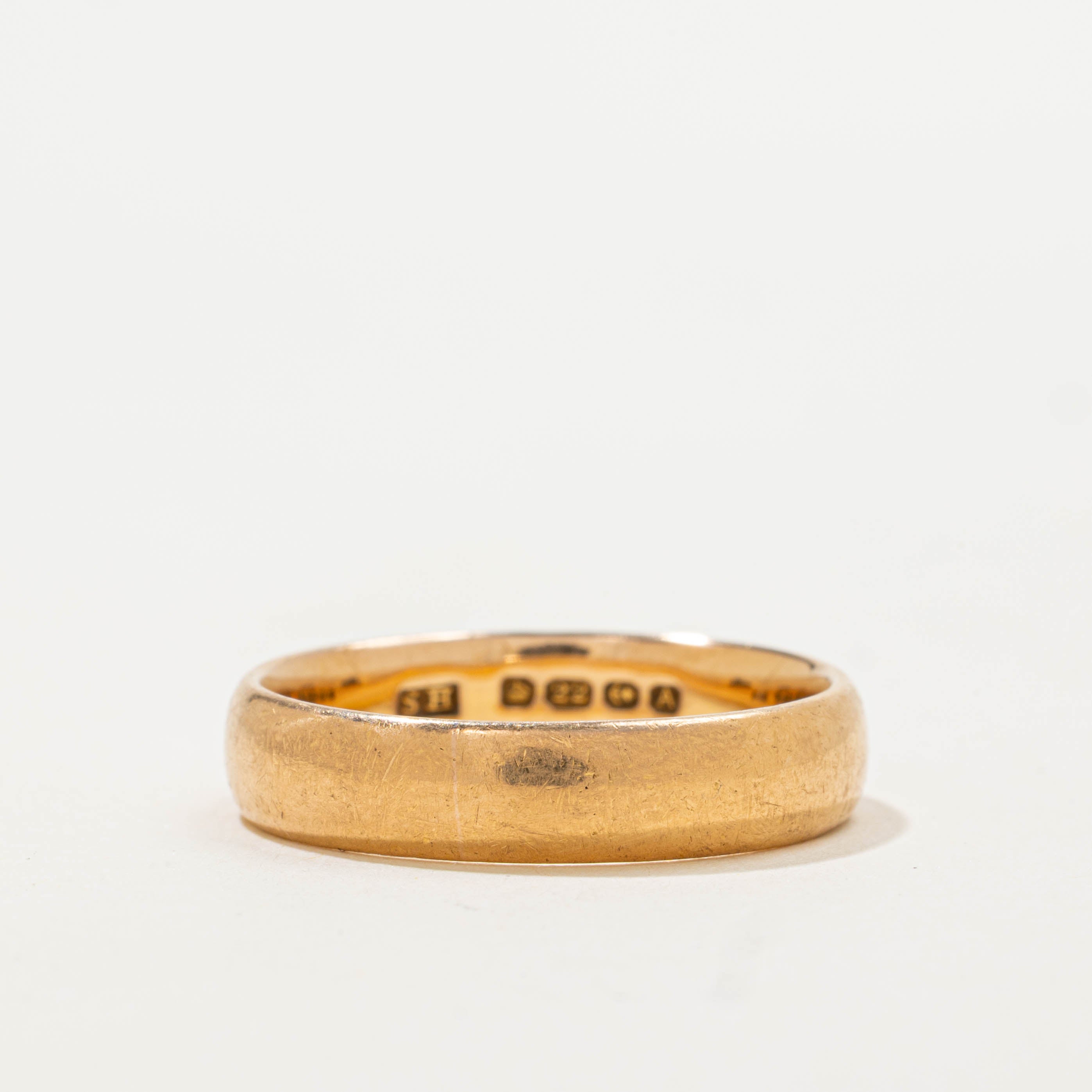 1925 Birmingham 22k Yellow Gold Band | 4.90mm | SZ 9.25