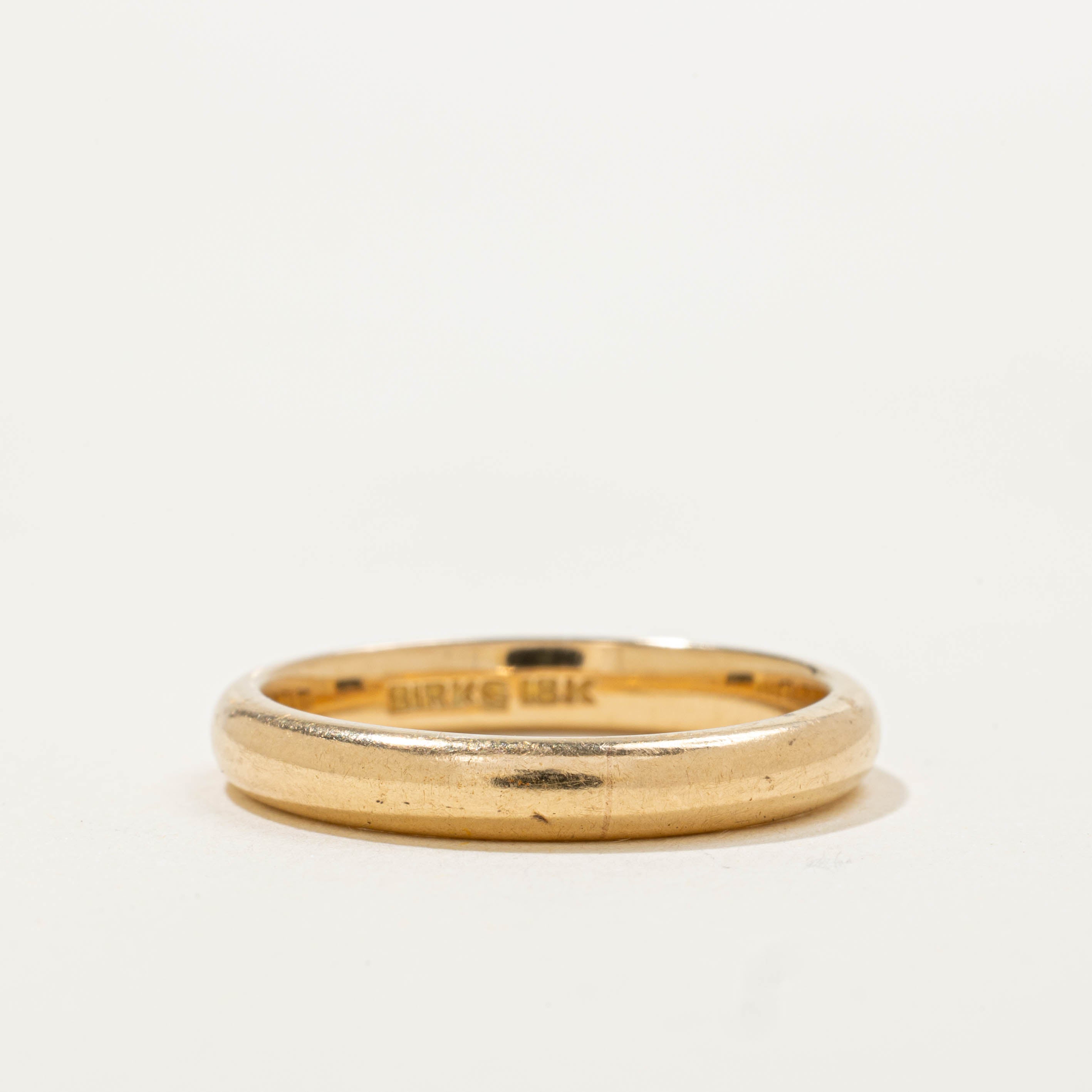 ‘Birks’ 18k Yellow Gold Band | 3.25mm | SZ 7.5