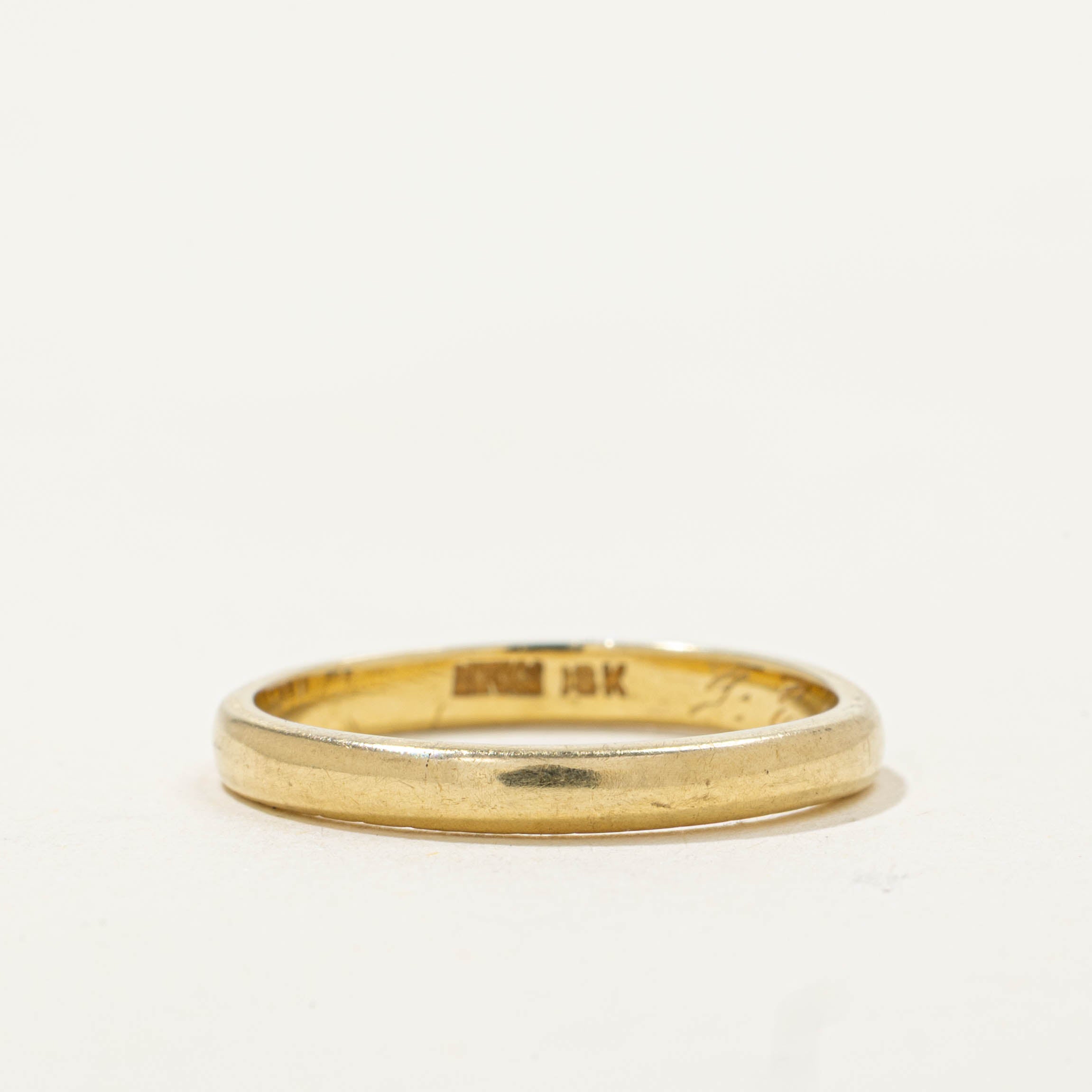 ‘Birks’ 18k Yellow Gold Band | 2.30mm | SZ 4.25