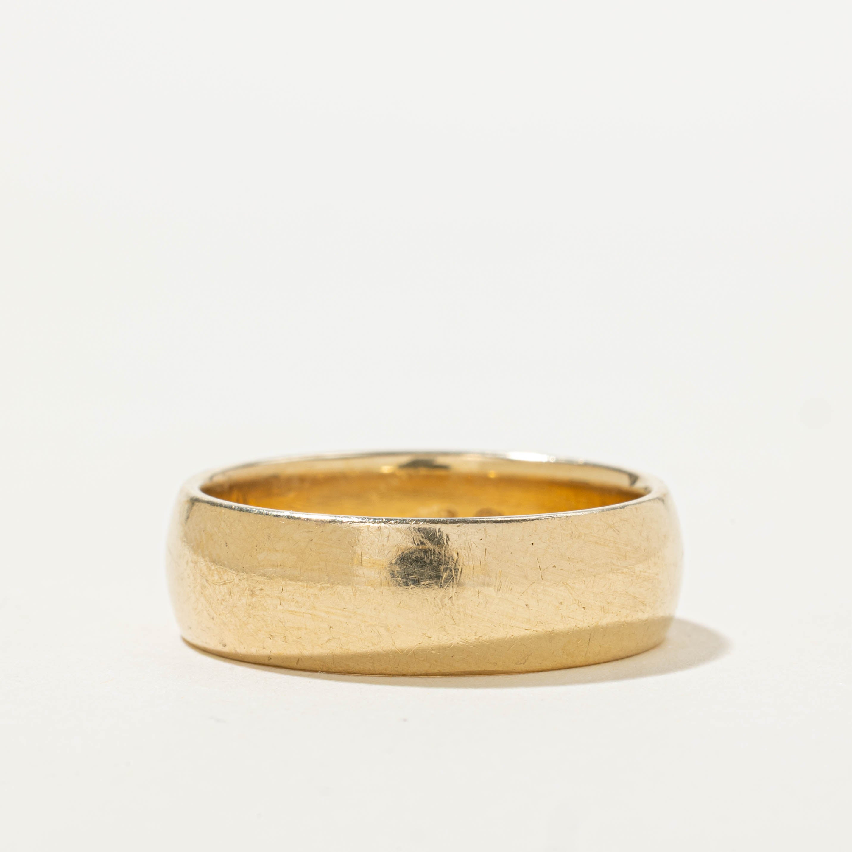Vintage Canadian Yellow Gold Band | 7.10mm | SZ 11