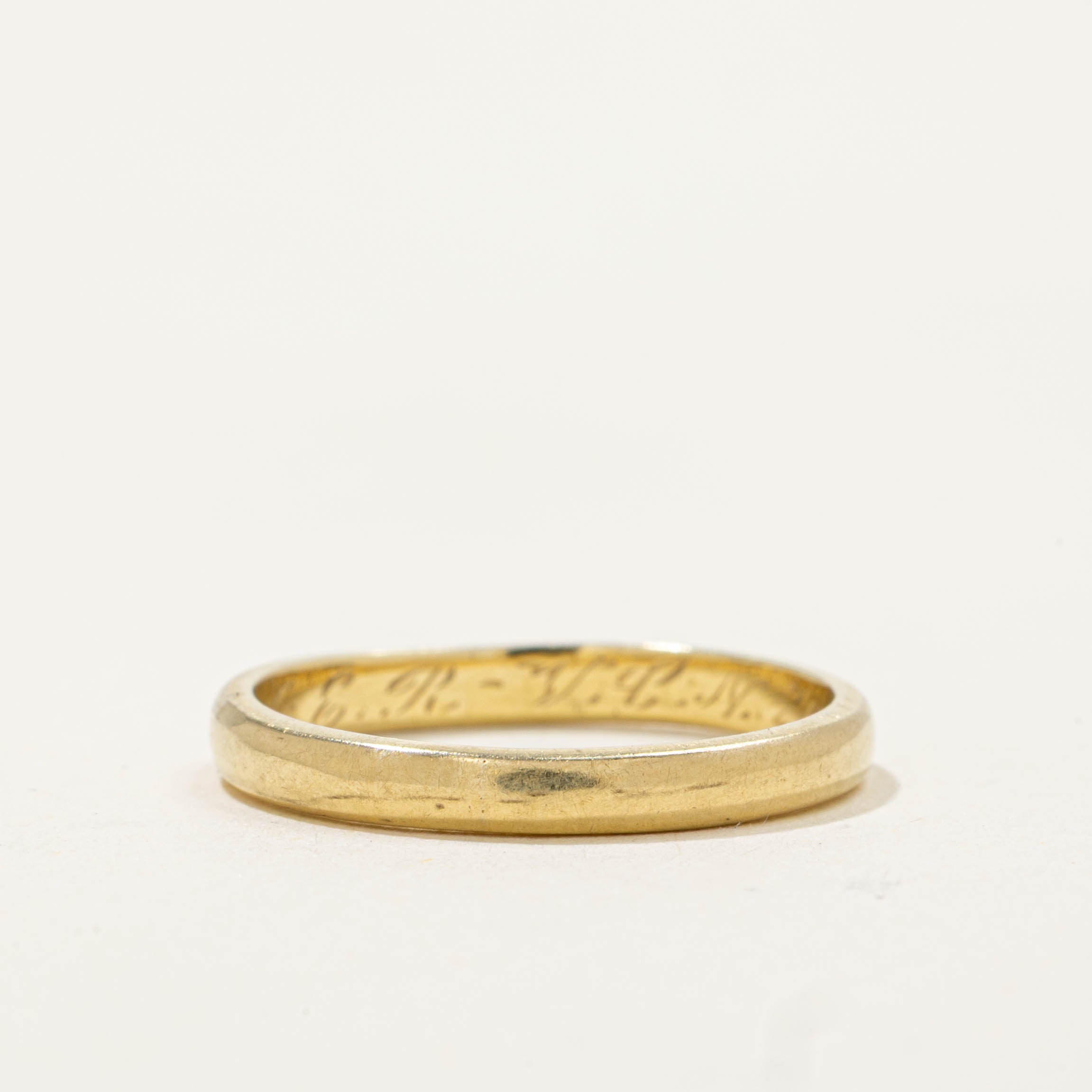 ‘Birks’ 18k Yellow Gold Band | 2.30mm | SZ 4.25