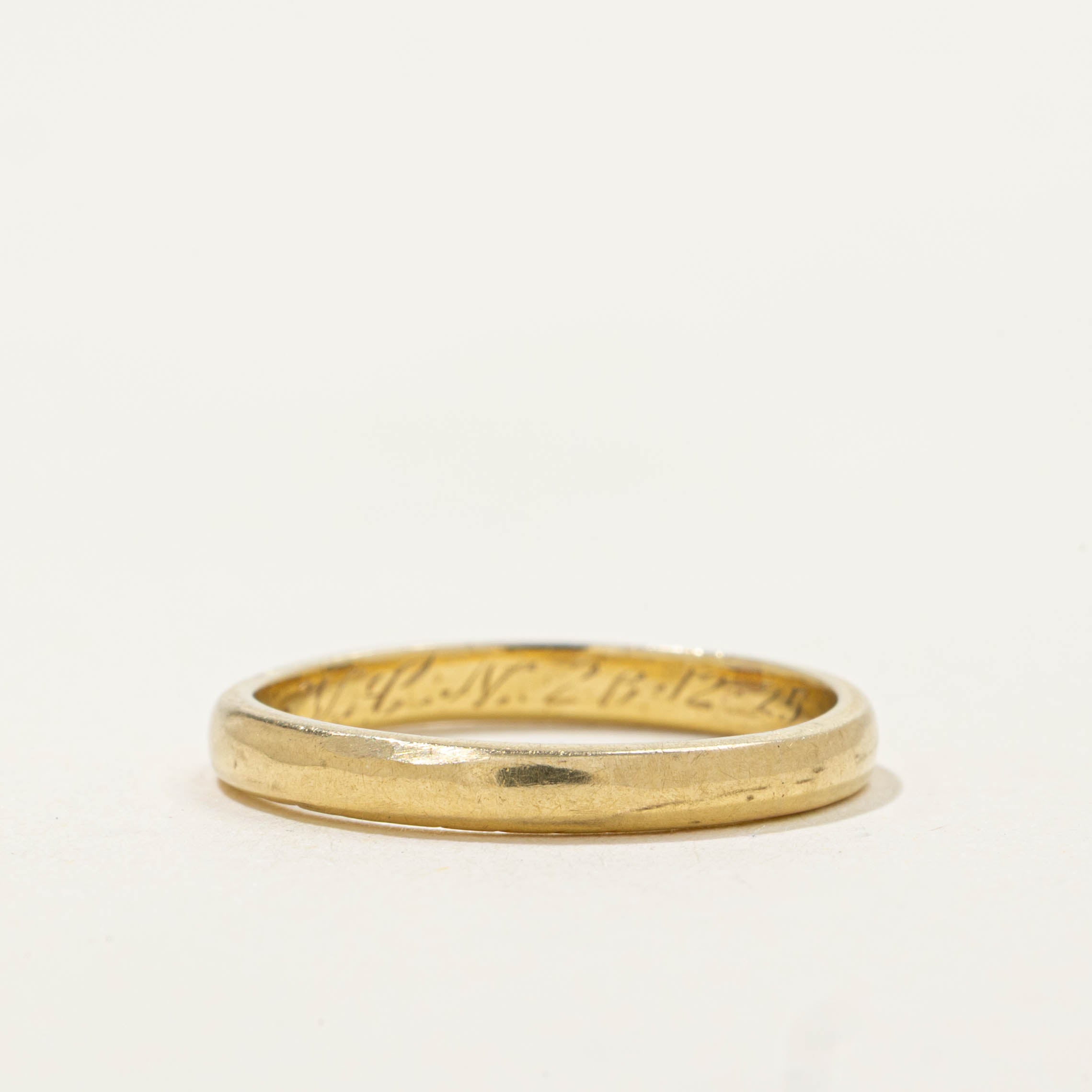 ‘Birks’ 18k Yellow Gold Band | 2.30mm | SZ 4.25