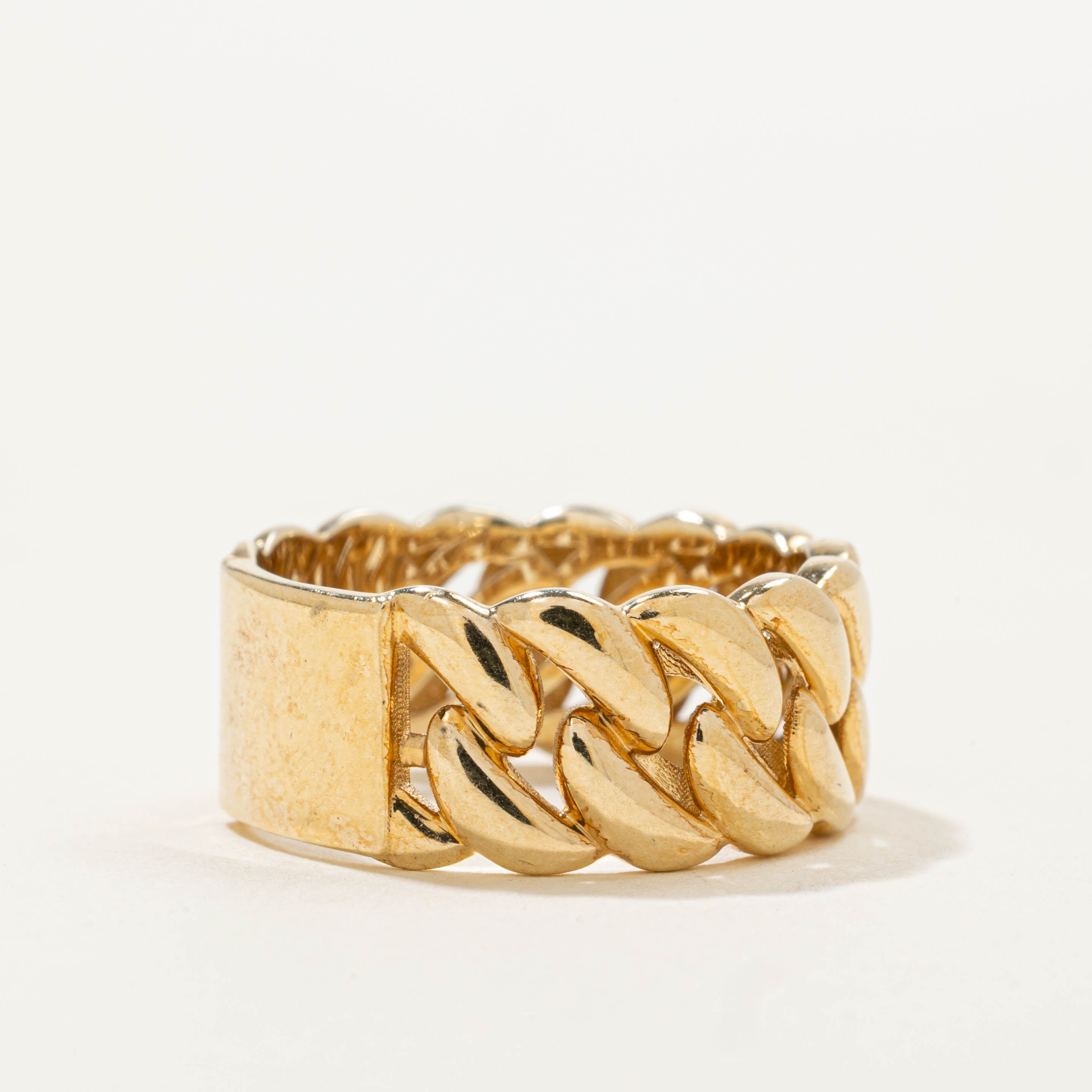 10k Yellow Gold Chain Ring | 8.80mm | SZ 7.25
