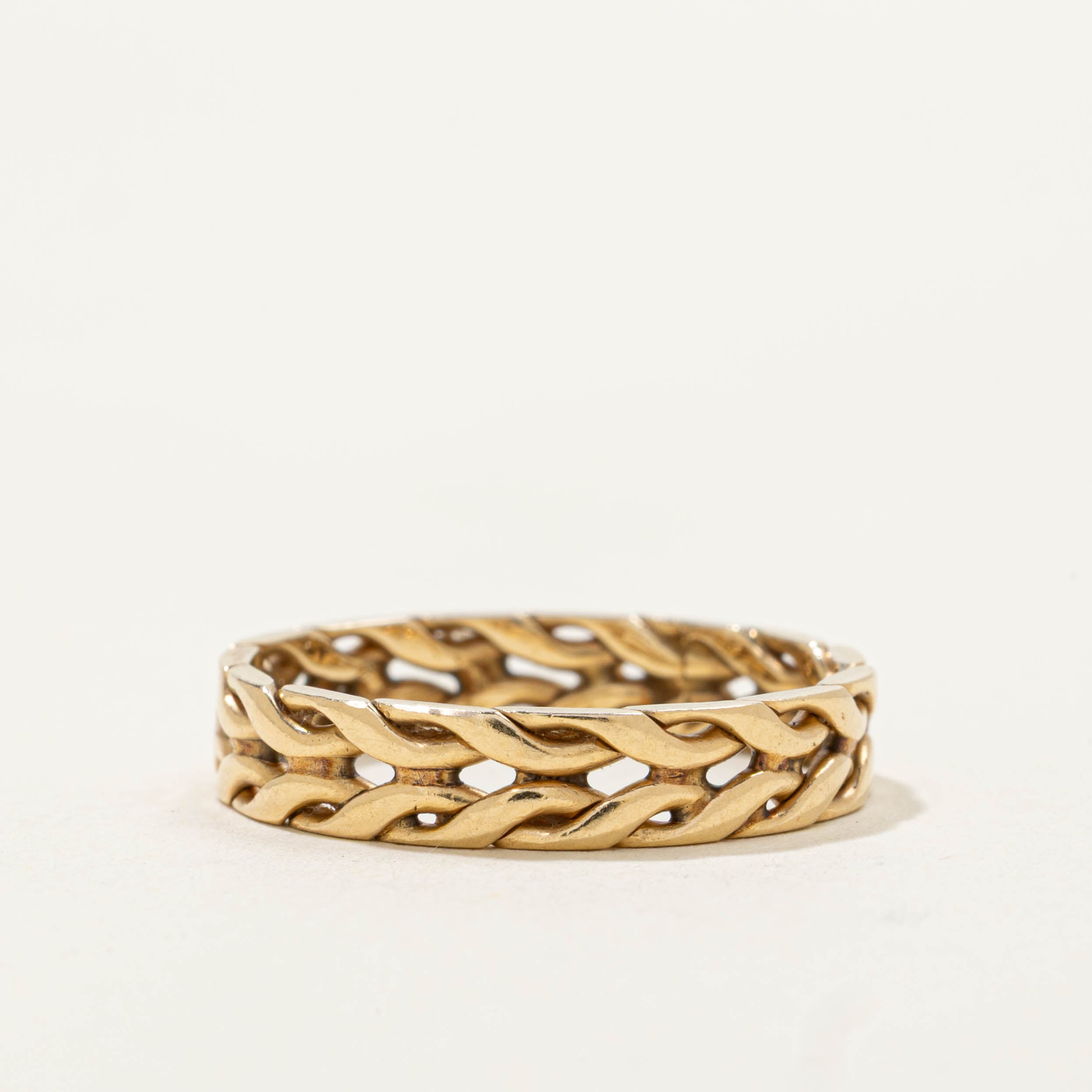 14k Braided Chain Band | 3.85mm | SZ 6.25