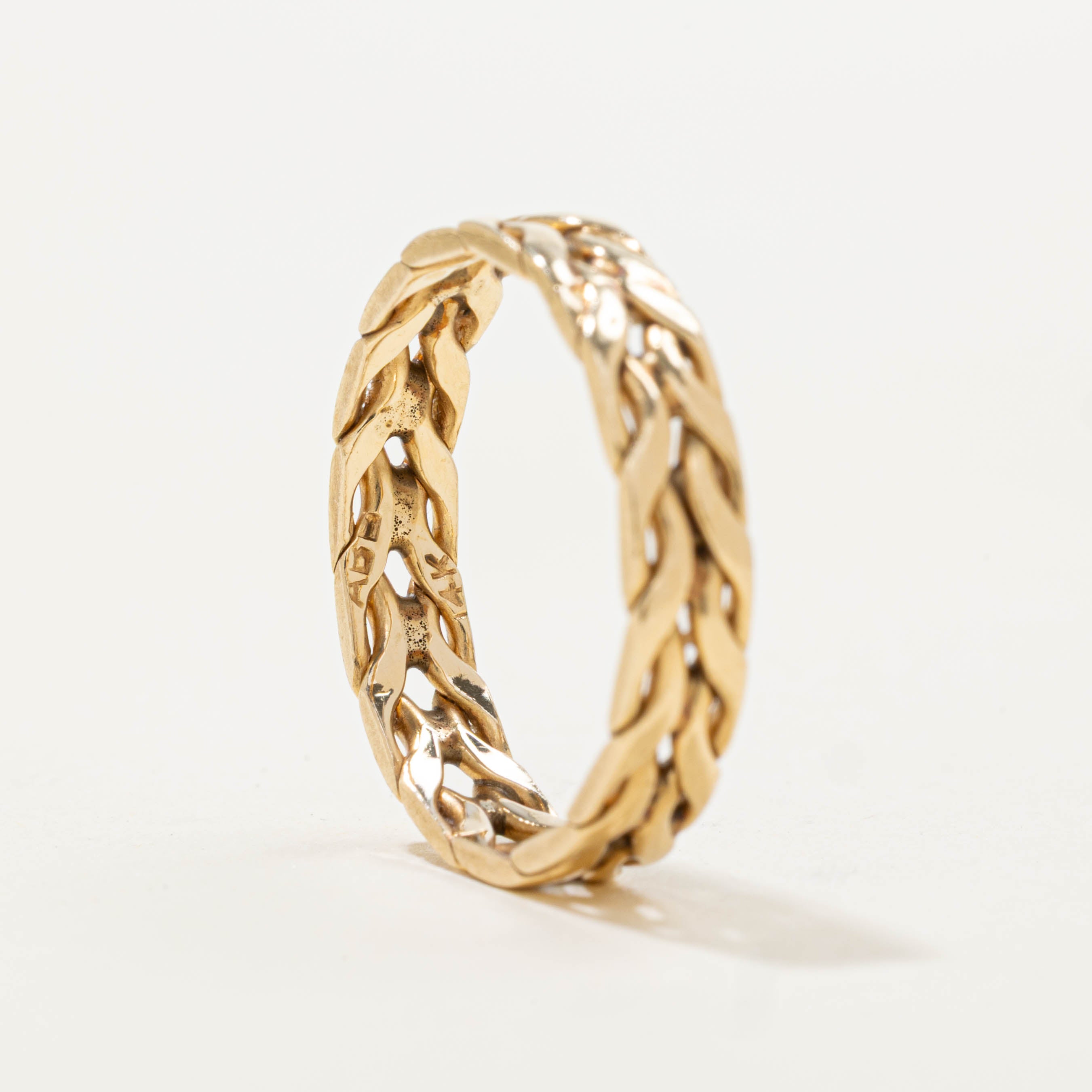 14k Braided Chain Band | 3.85mm | SZ 6.25