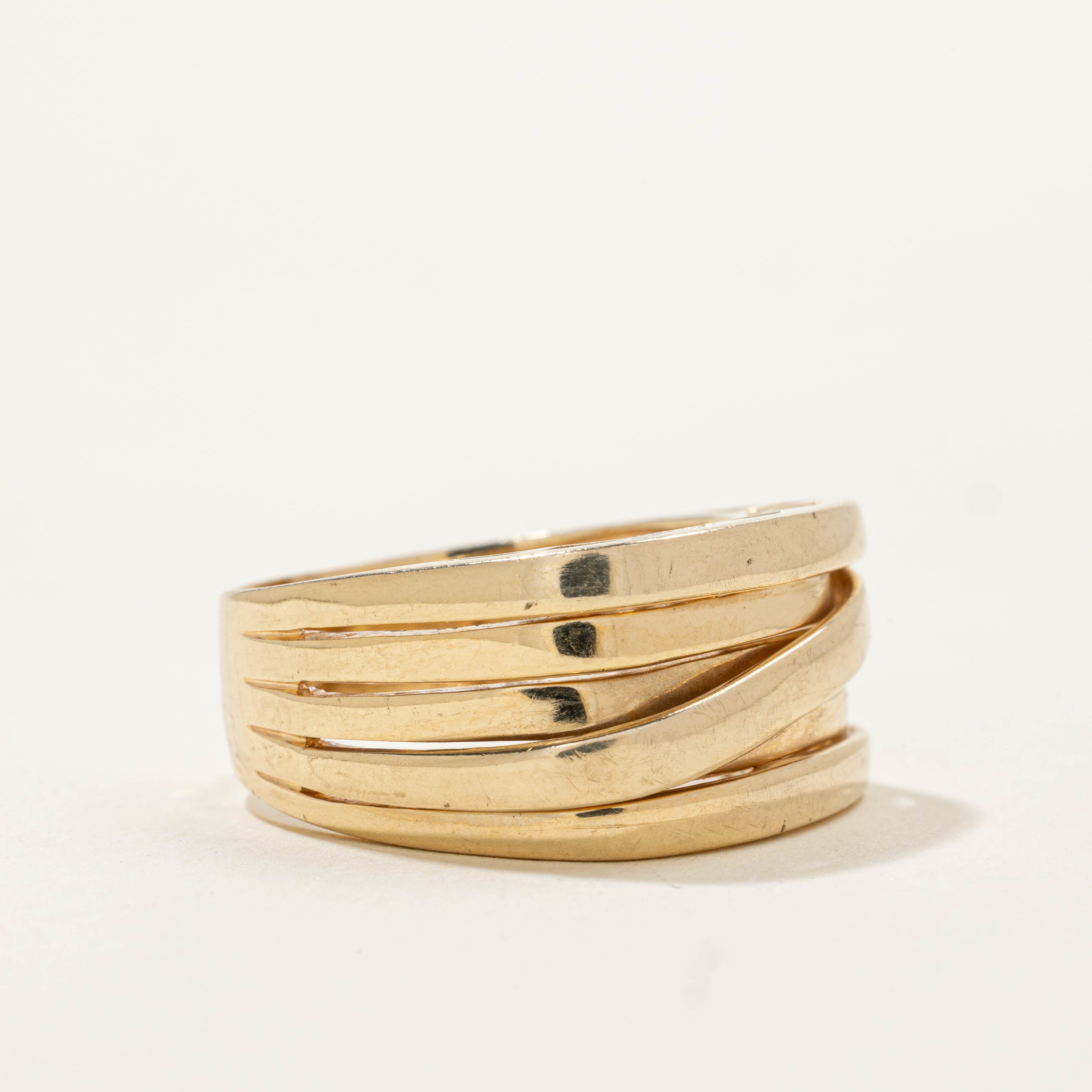 14k Faux Stacked Band | SZ 8.5
