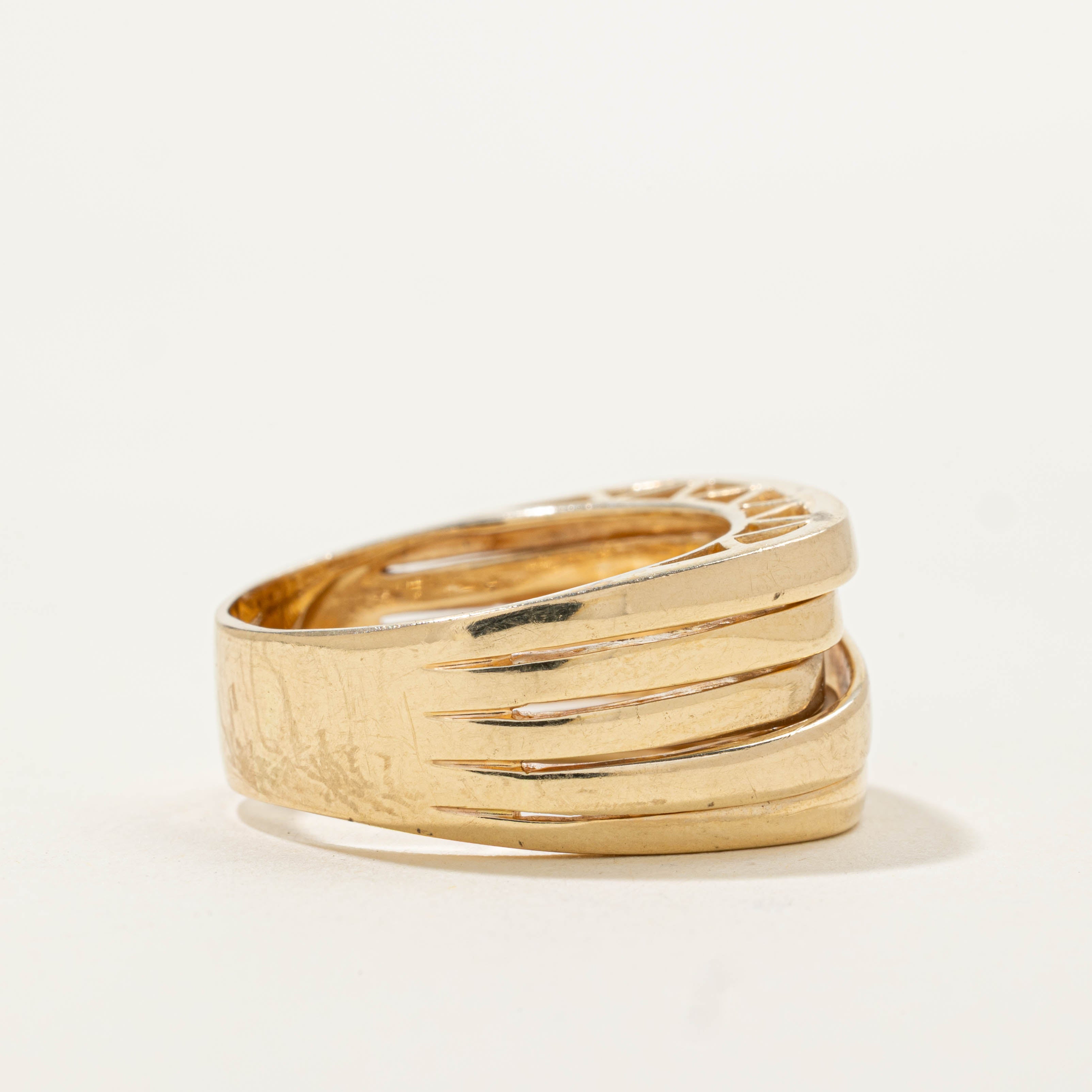 14k Faux Stacked Band | SZ 8.5