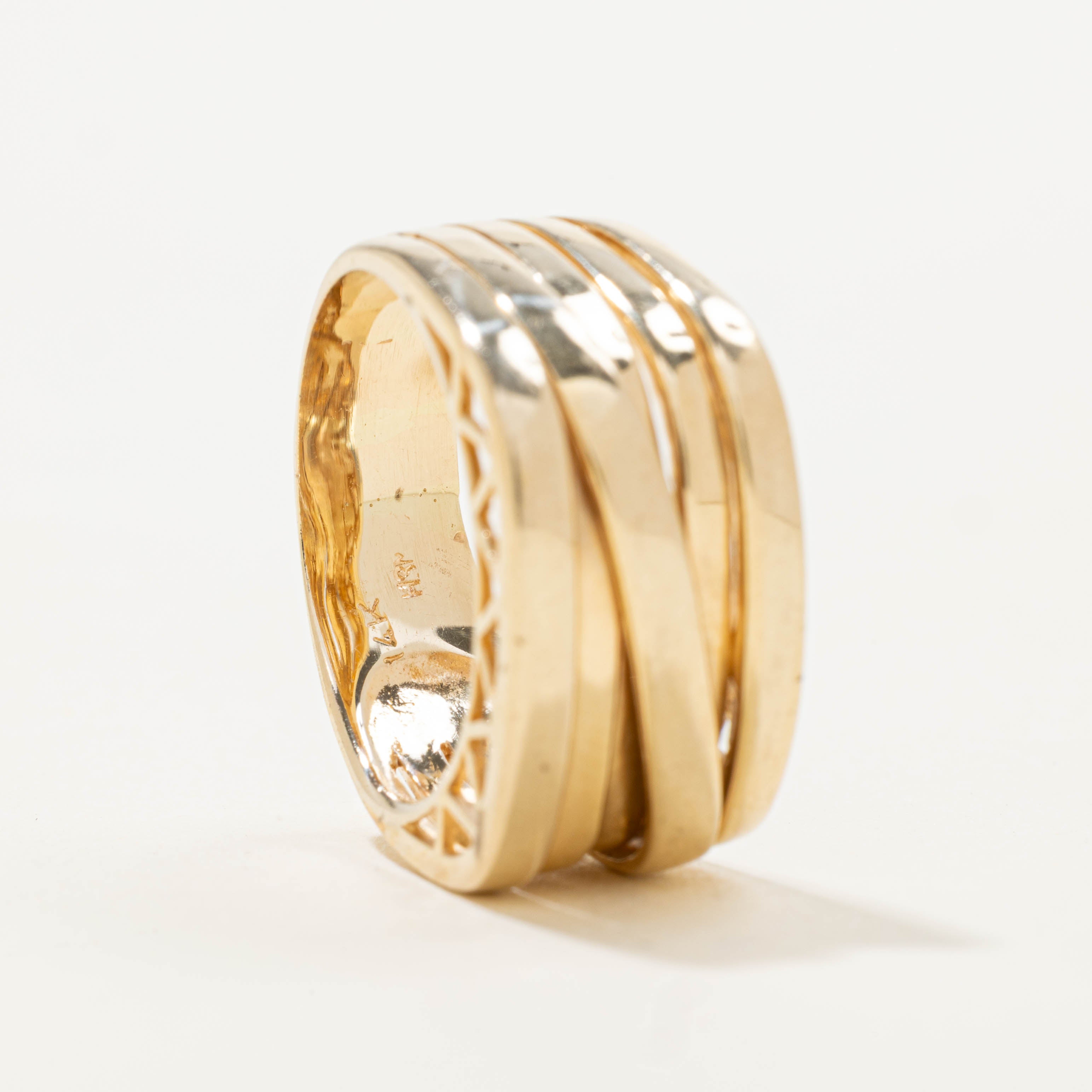 14k Faux Stacked Band | SZ 8.5
