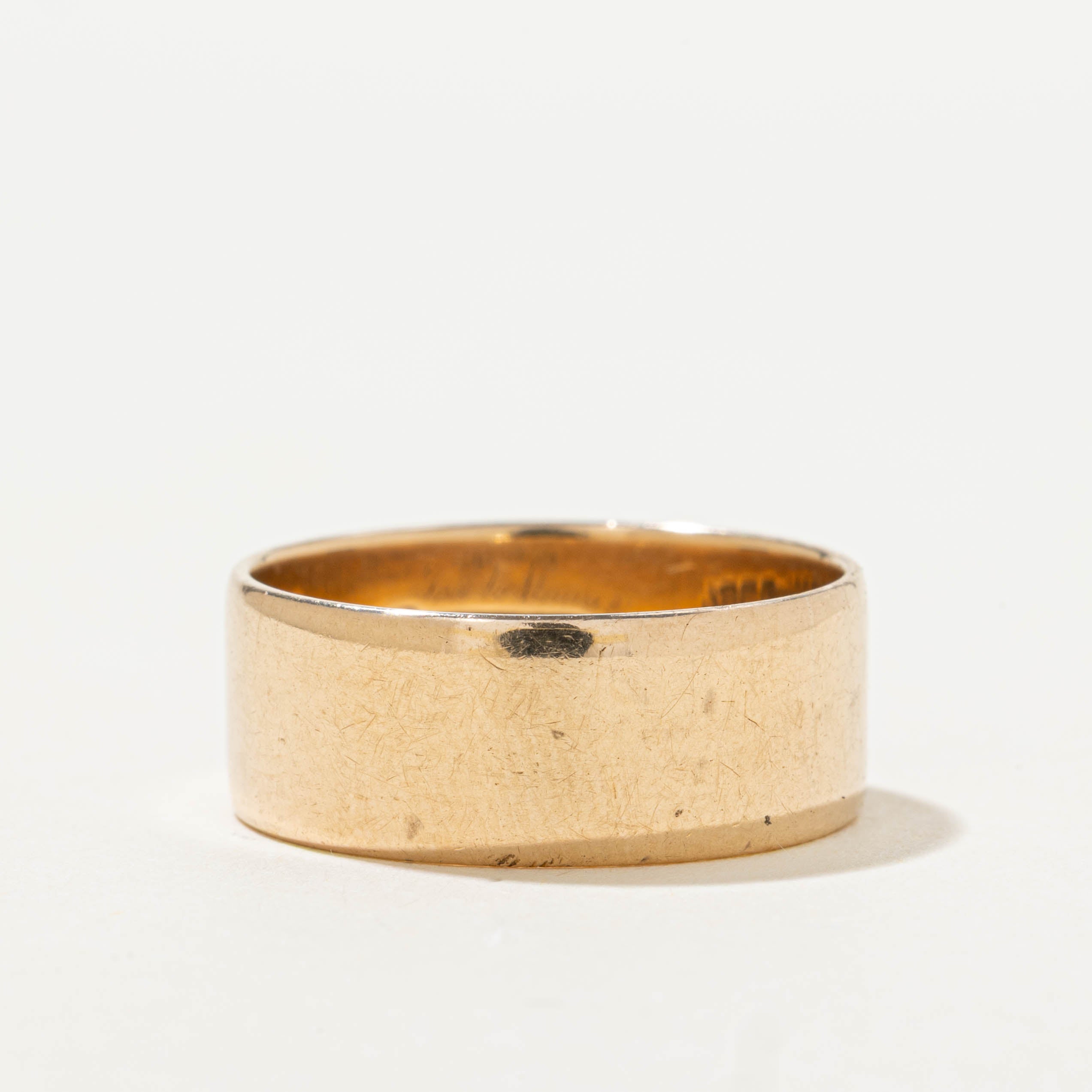 Vintage Canadian Pseudo Hallmarked “EJC" Initialized Ring | 7.30mm | SZ 7