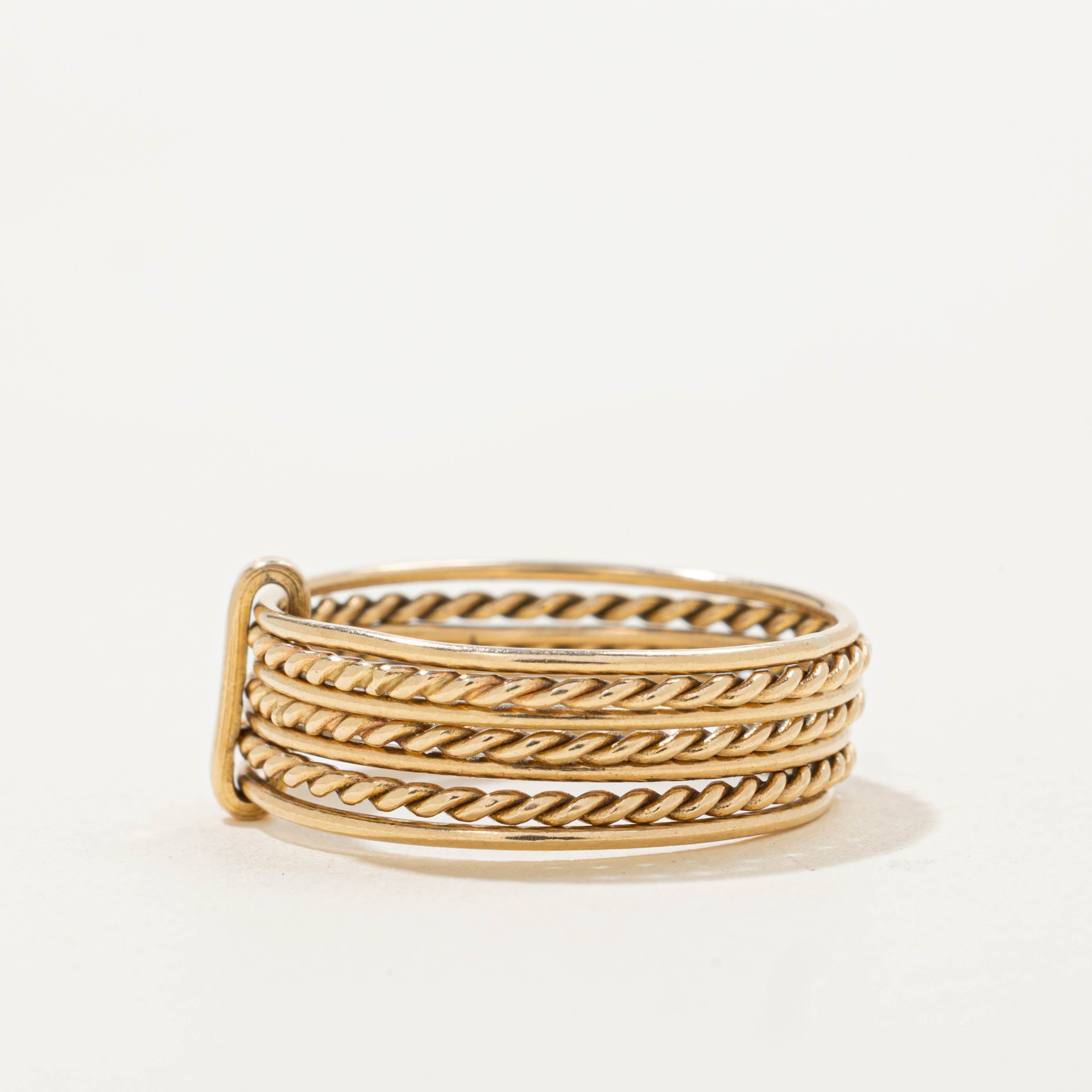 14k Braided Stacking Ring | 8.30mm | SZ 6.5