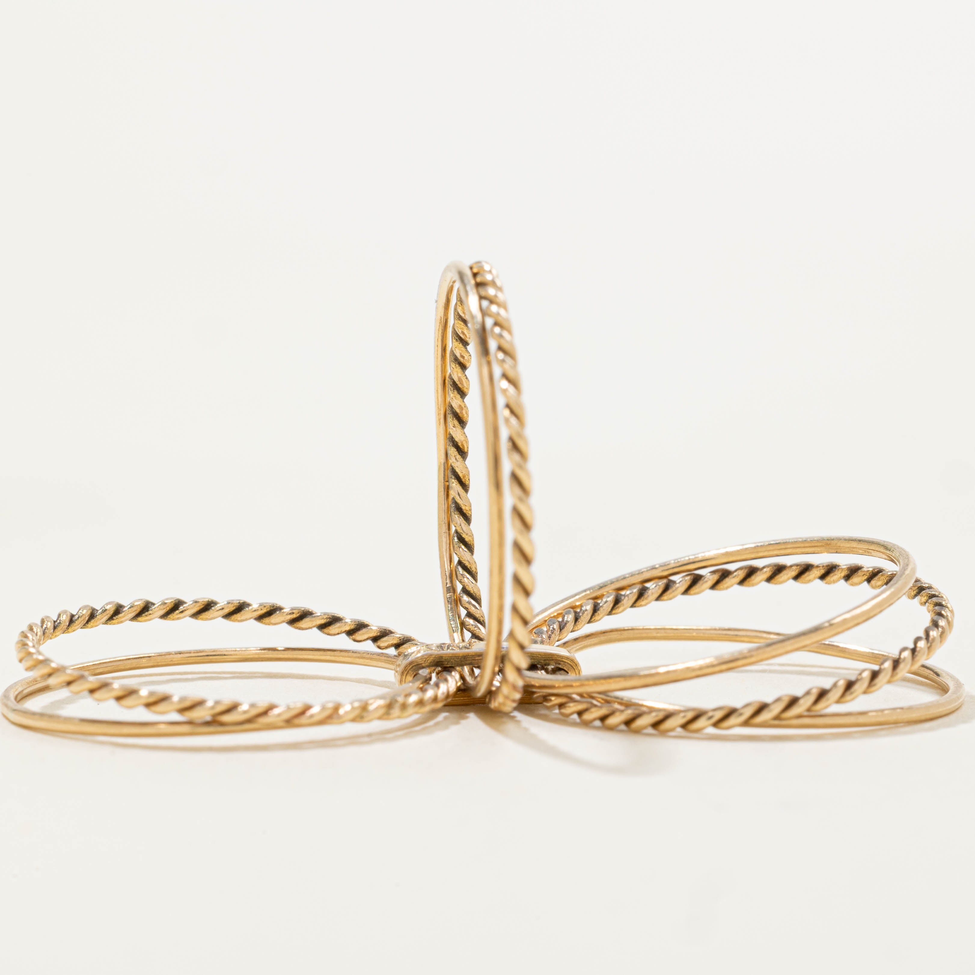 14k Braided Stacking Ring | 8.30mm | SZ 6.5