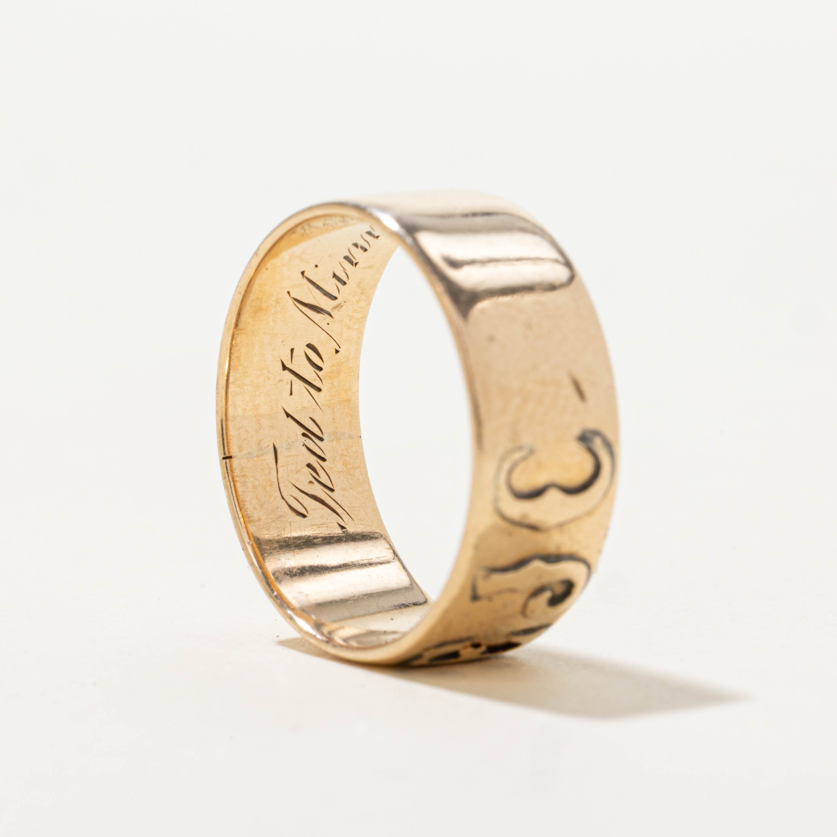 Vintage Canadian Pseudo Hallmarked “EJC" Initialized Ring | 7.30mm | SZ 7