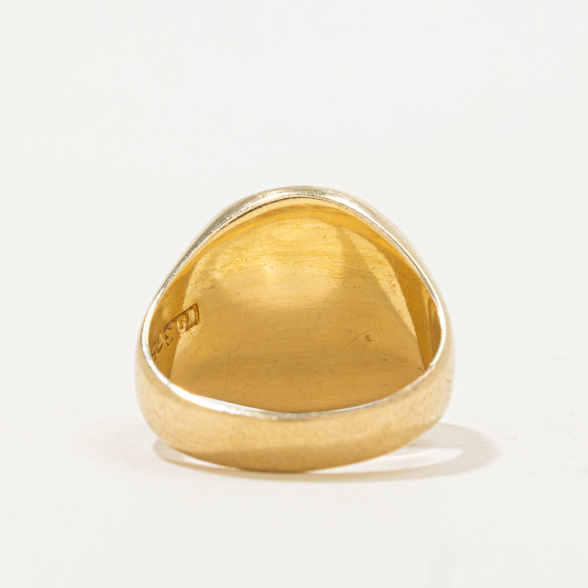18k “A” Initialized Signet Ring | 12.20mm | SZ 2.25