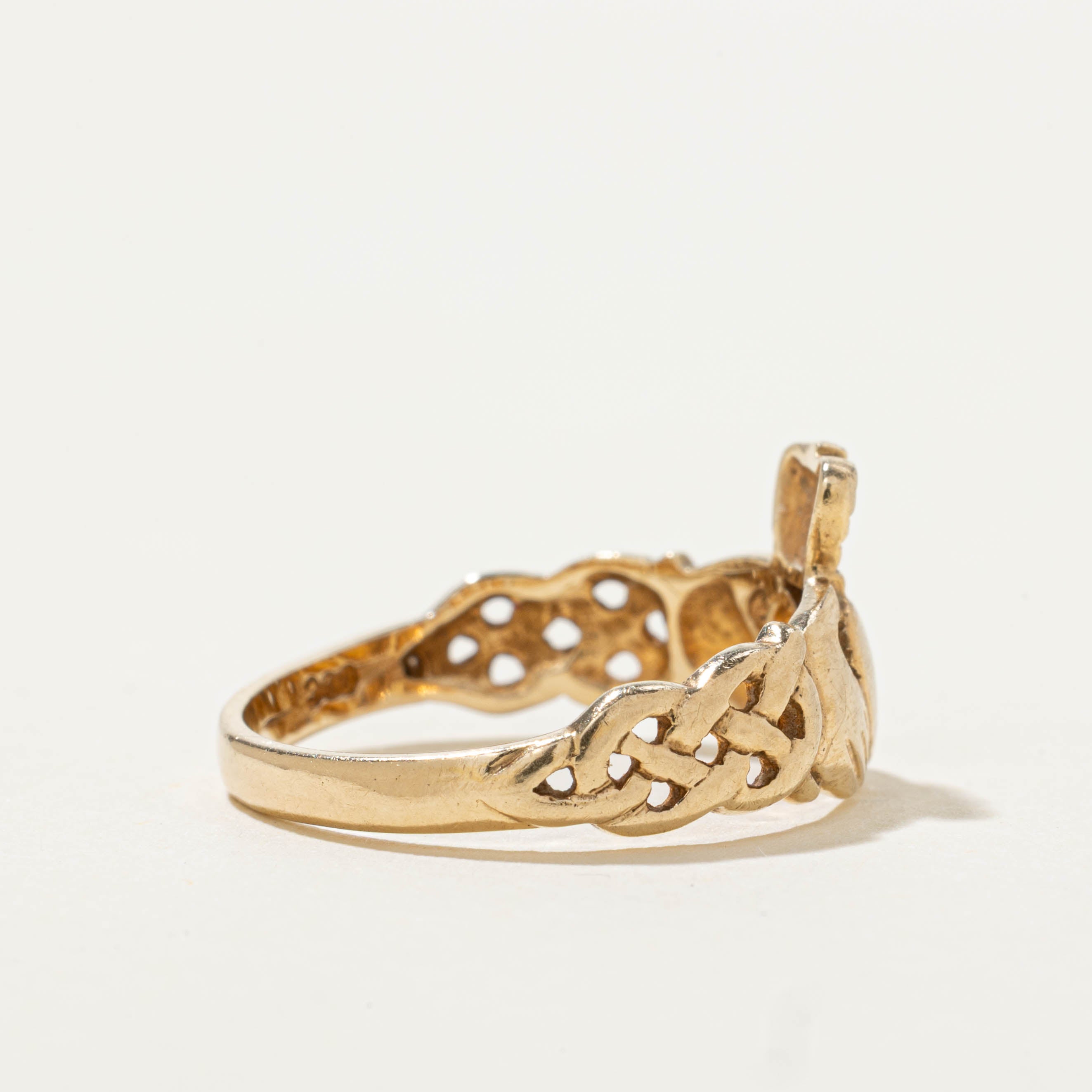 1998 Dublin Claddagh Openwork Ring | SZ 5.25