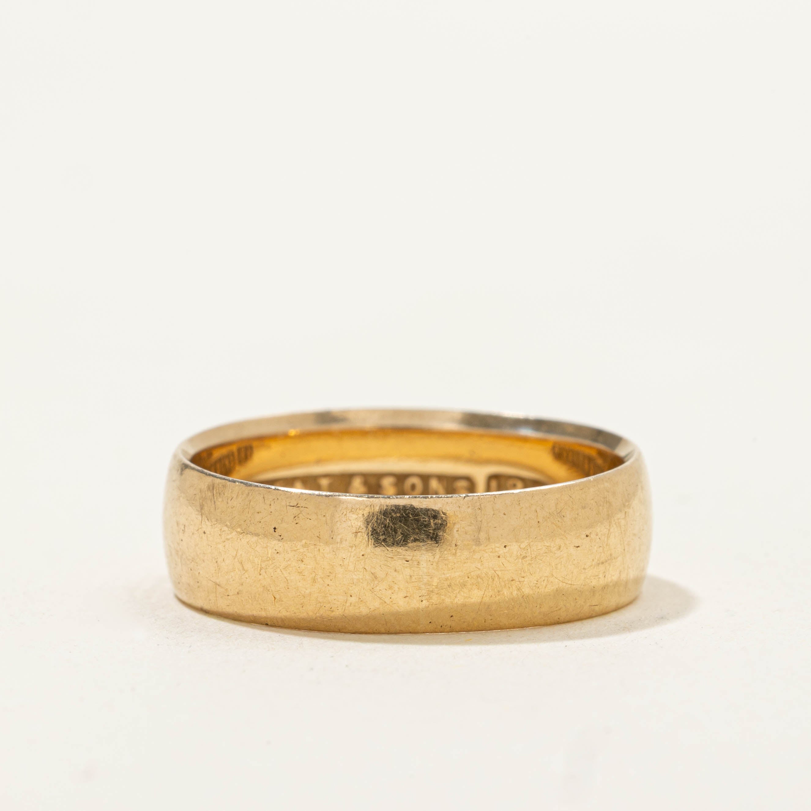 18k Yellow Gold Plain Band | 5.70mm | SZ 7