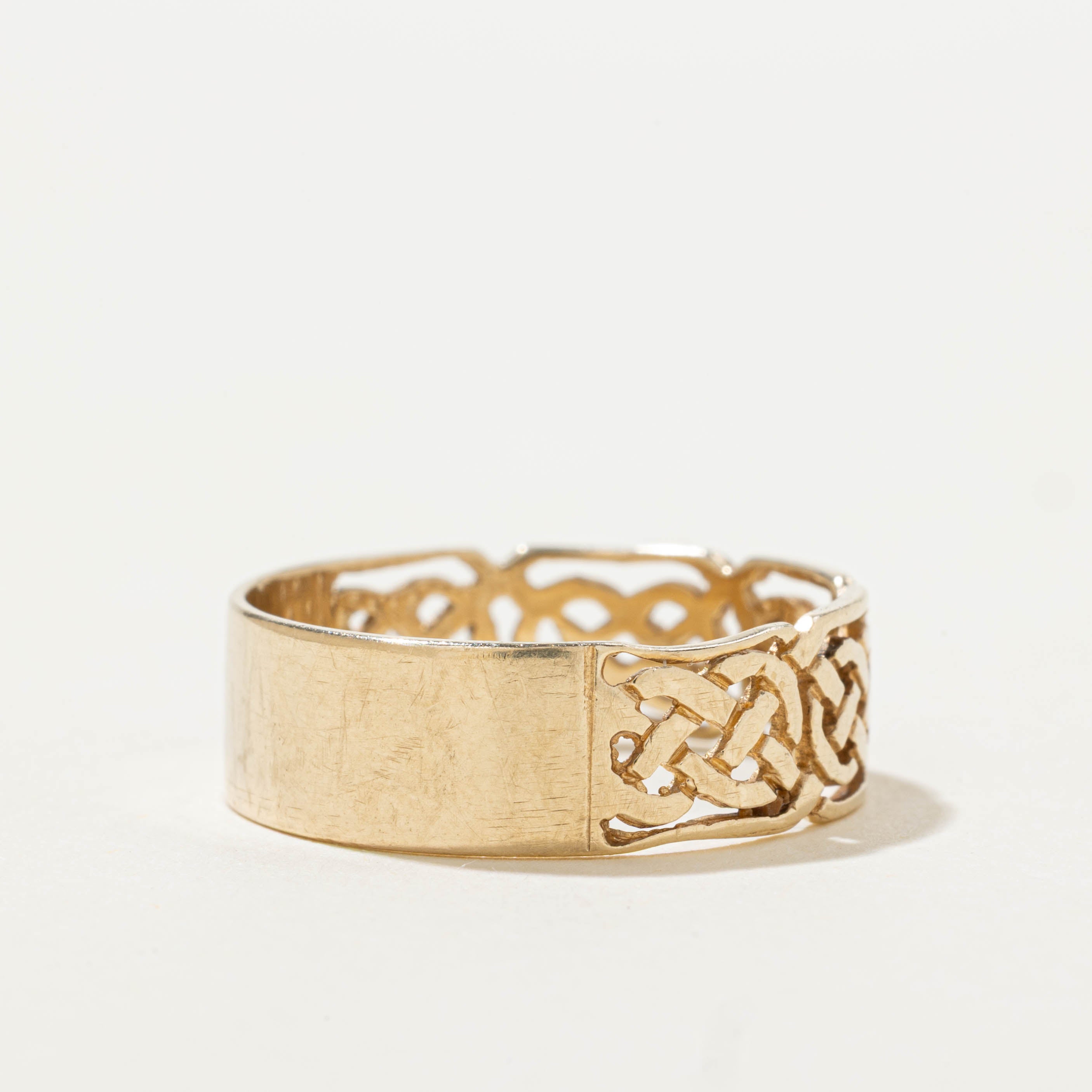 Dublin Yellow Gold Celtic Openwork Ring | 6.30mm | SZ 8.25