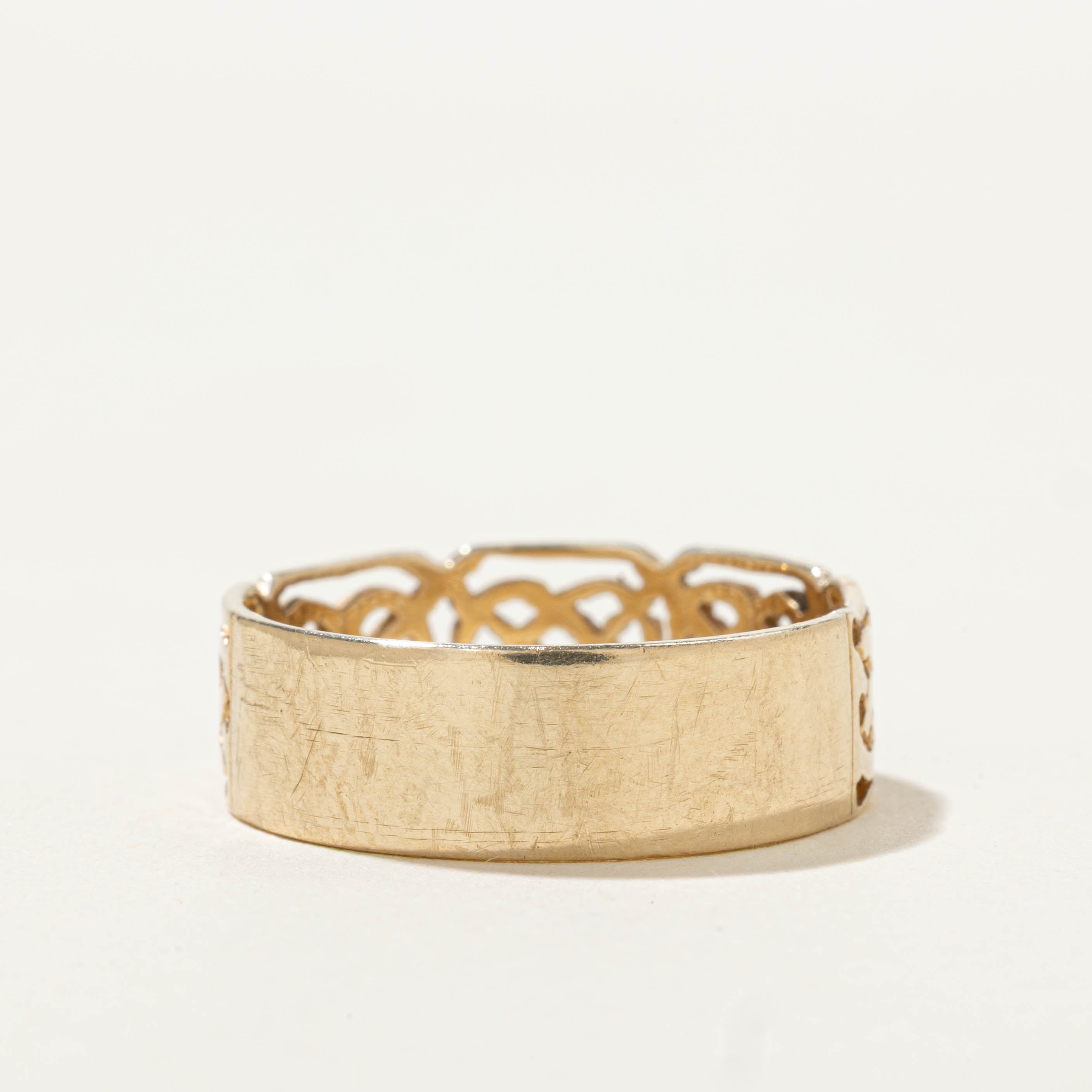 Dublin Yellow Gold Celtic Openwork Ring | 6.30mm | SZ 8.25