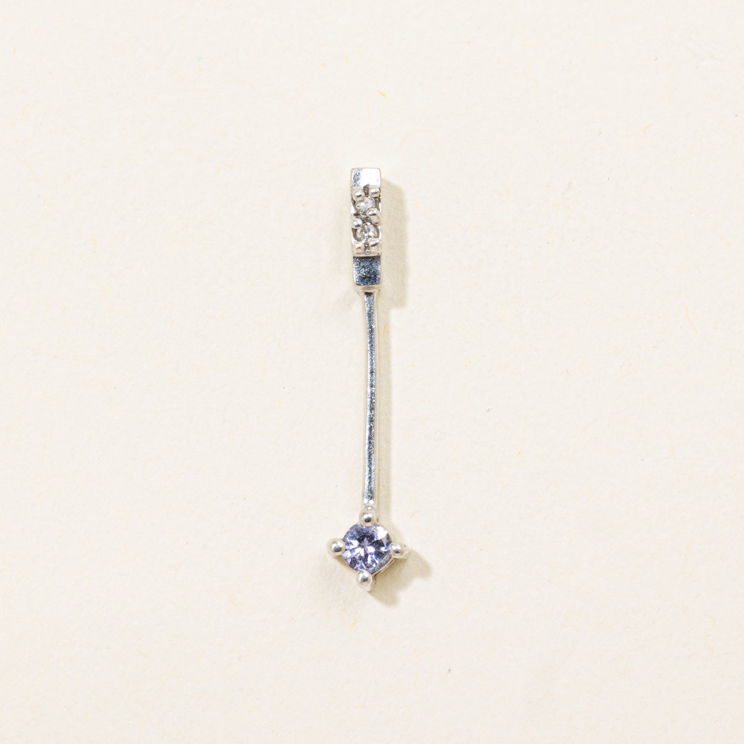 10k Tanzanite & Diamond Drop Pendant | 1.00ct
