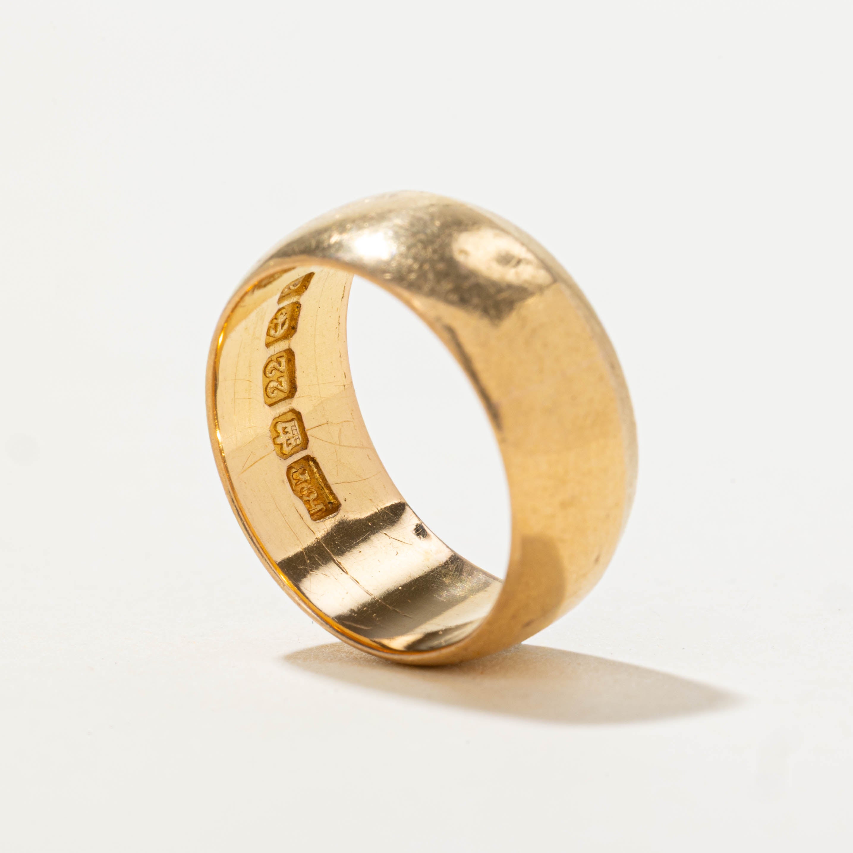 1900 Birmingham 22k Yellow Gold Cigar Band | 7.45mm | SZ 4