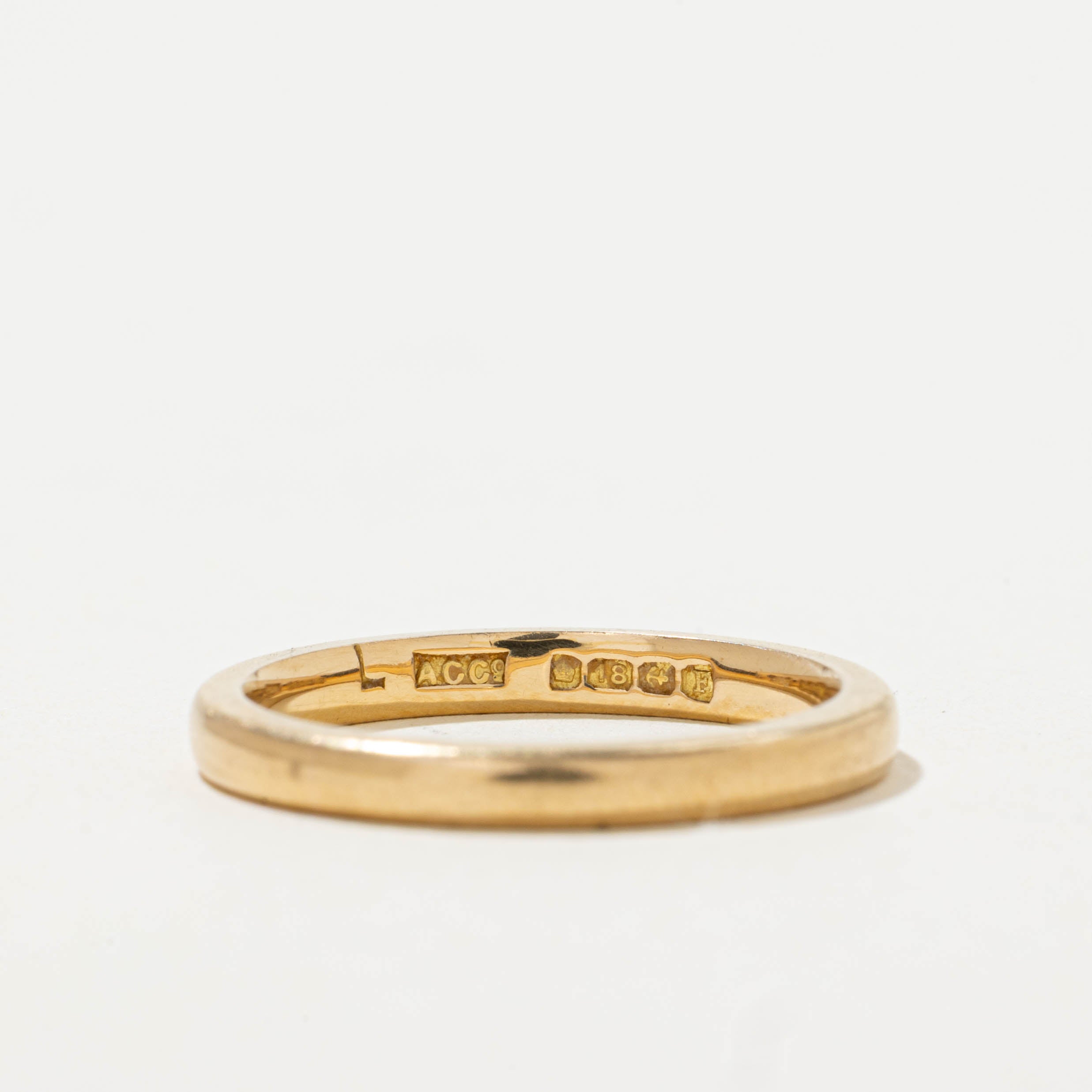 1930 Birmingham UK Yellow Gold Band | 2.25mm | SZ 5.75