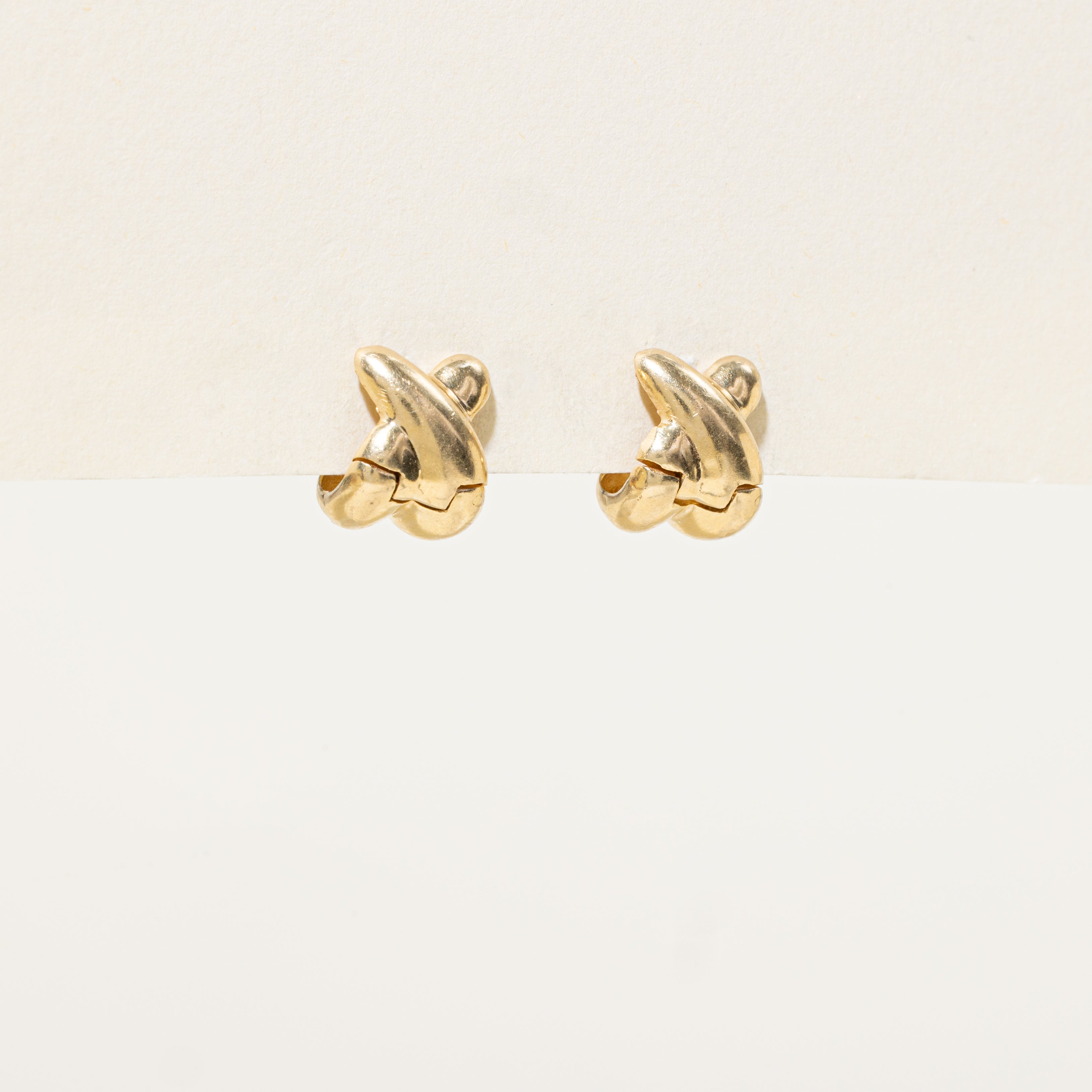 Diagonal Diamond "X" Huggie Earrings | 0.25ctw